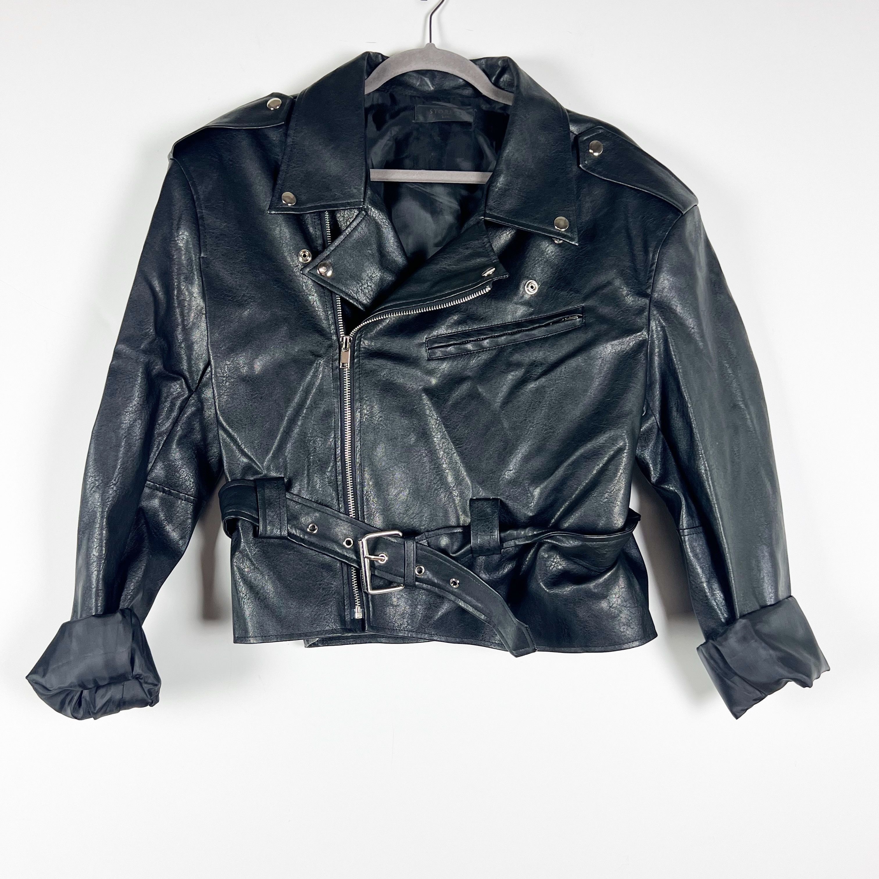 Other Storets Emma Pleather Faux Vegan Leather Rider Size S / US 4 / IT 40 - 1 Thumbnail