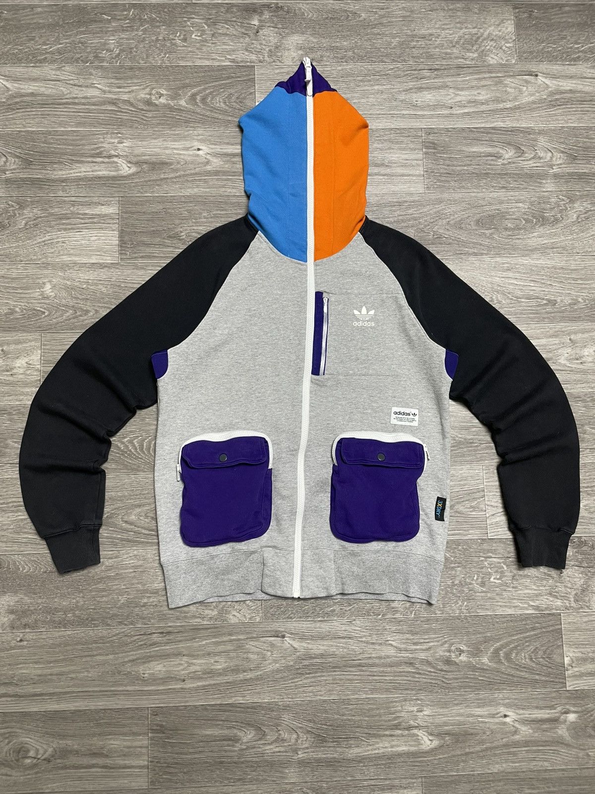Adidas Vintage Adidas Multicolour Full Zip-Up Hoodie Y2K Rare Size US M / EU 48-50 / 2 - 1 Thumbnail