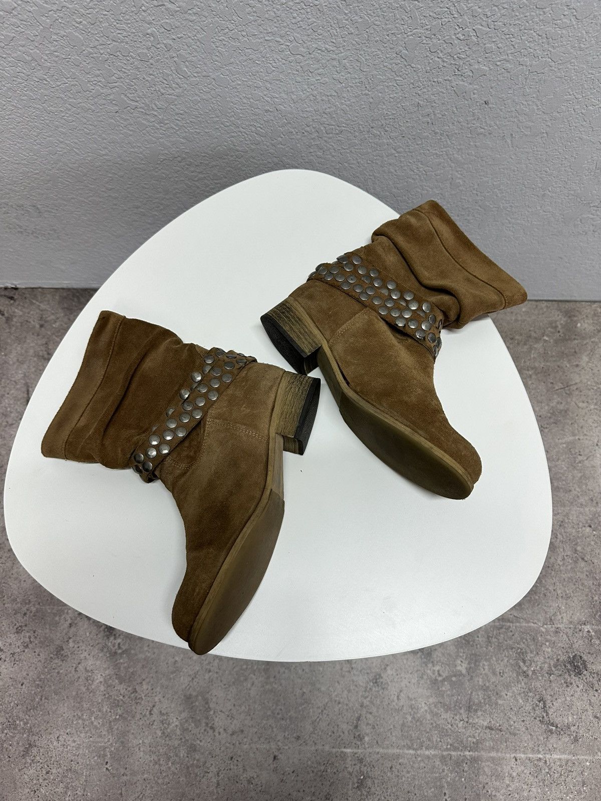 Japanese Brand Vintage AS98 Style Suede Leather Buckle Boots Shoes Biker Size US 7.5 / EU 40-41 - 8 Thumbnail