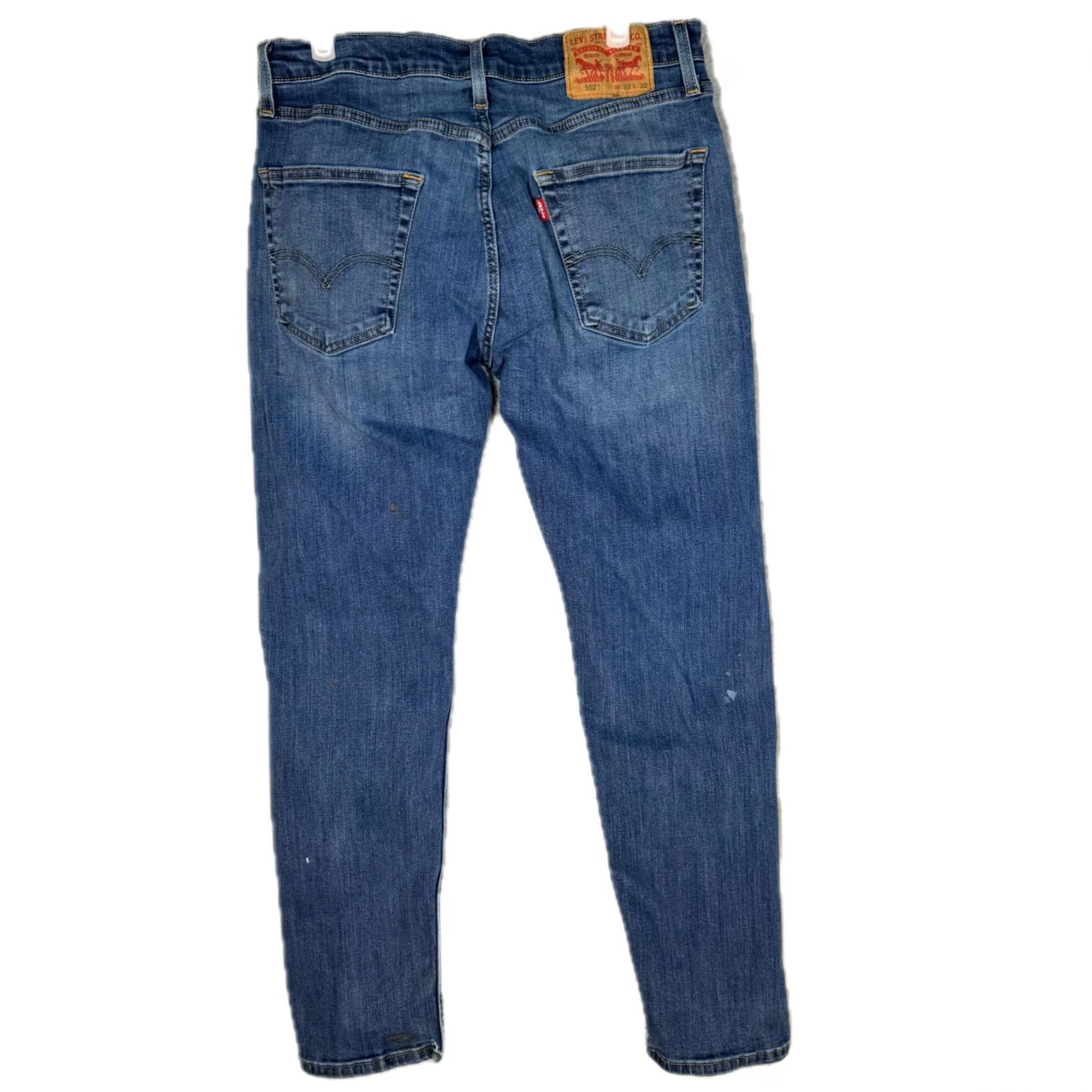 Levi's Levi’s 502 Jeans Men’s Regular Straight Mid-Rise 32x32 Blue Denim Stretch Cotton Blend Size US 32 / EU 48 - 2 Thumbnail