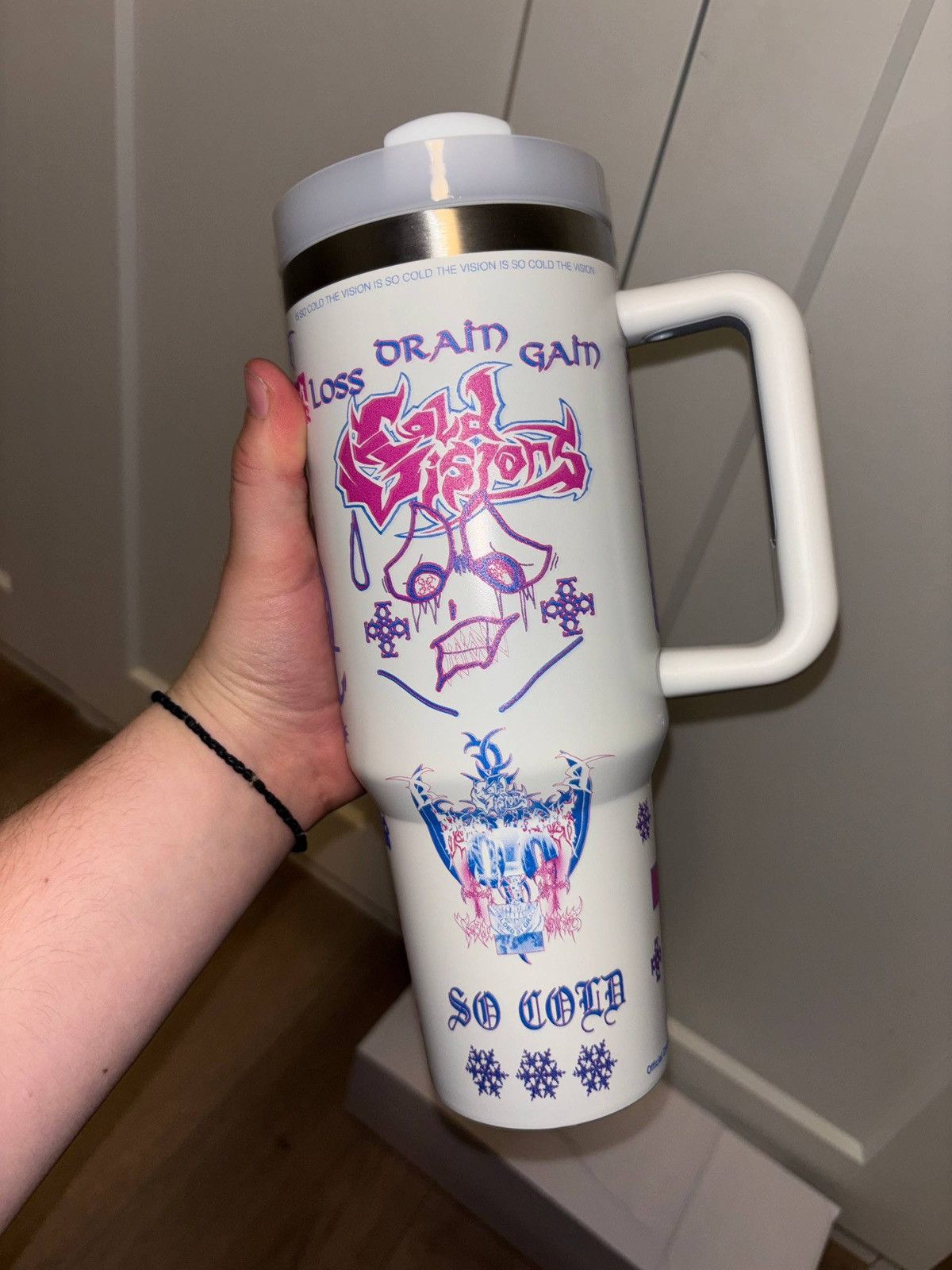 Drain Gang Bladee White tumbler Size ONE SIZE - 8 Thumbnail