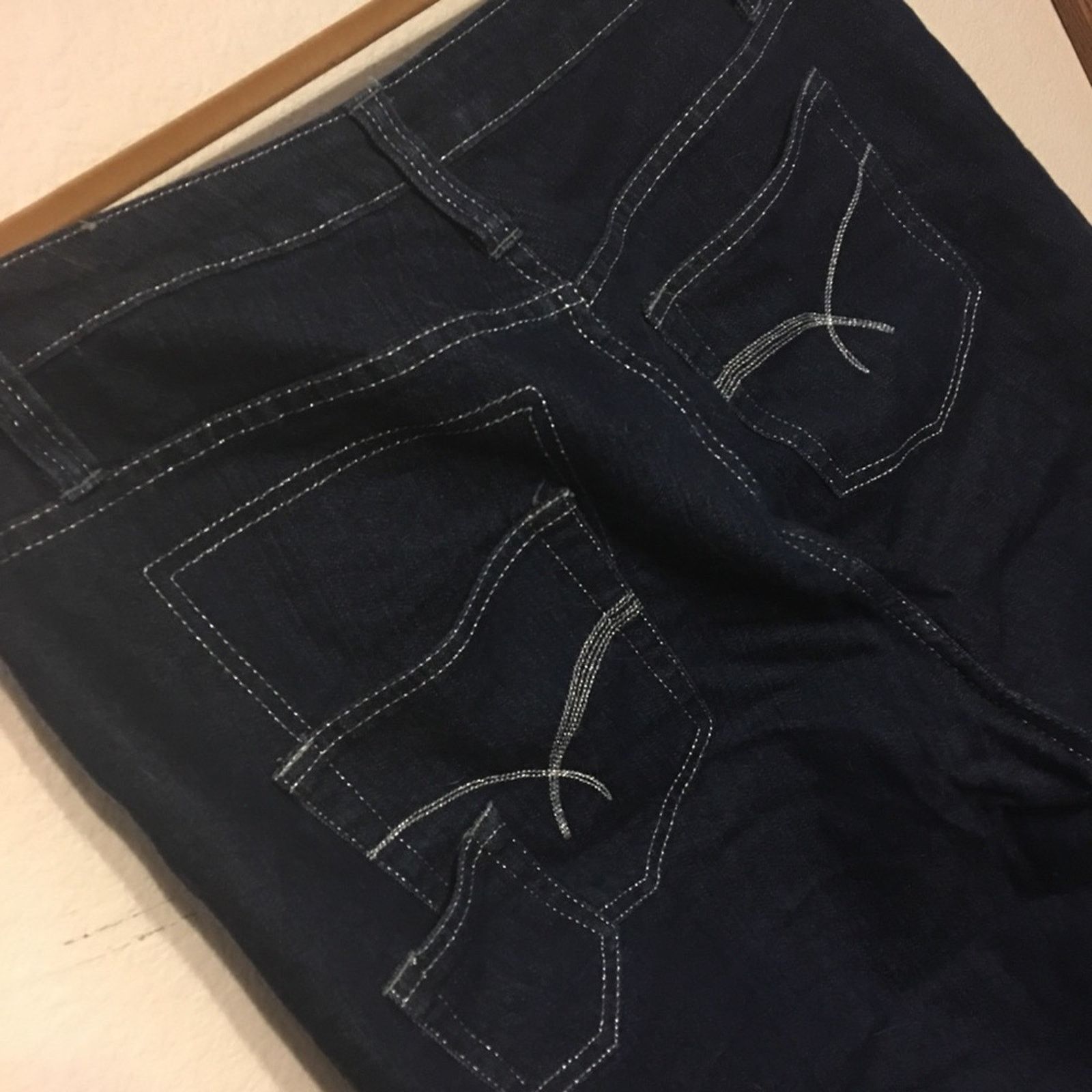 Other Crest Jeans dark blue silver threading 15/16 Size 38" / US 16 / IT 52 - 6 Thumbnail