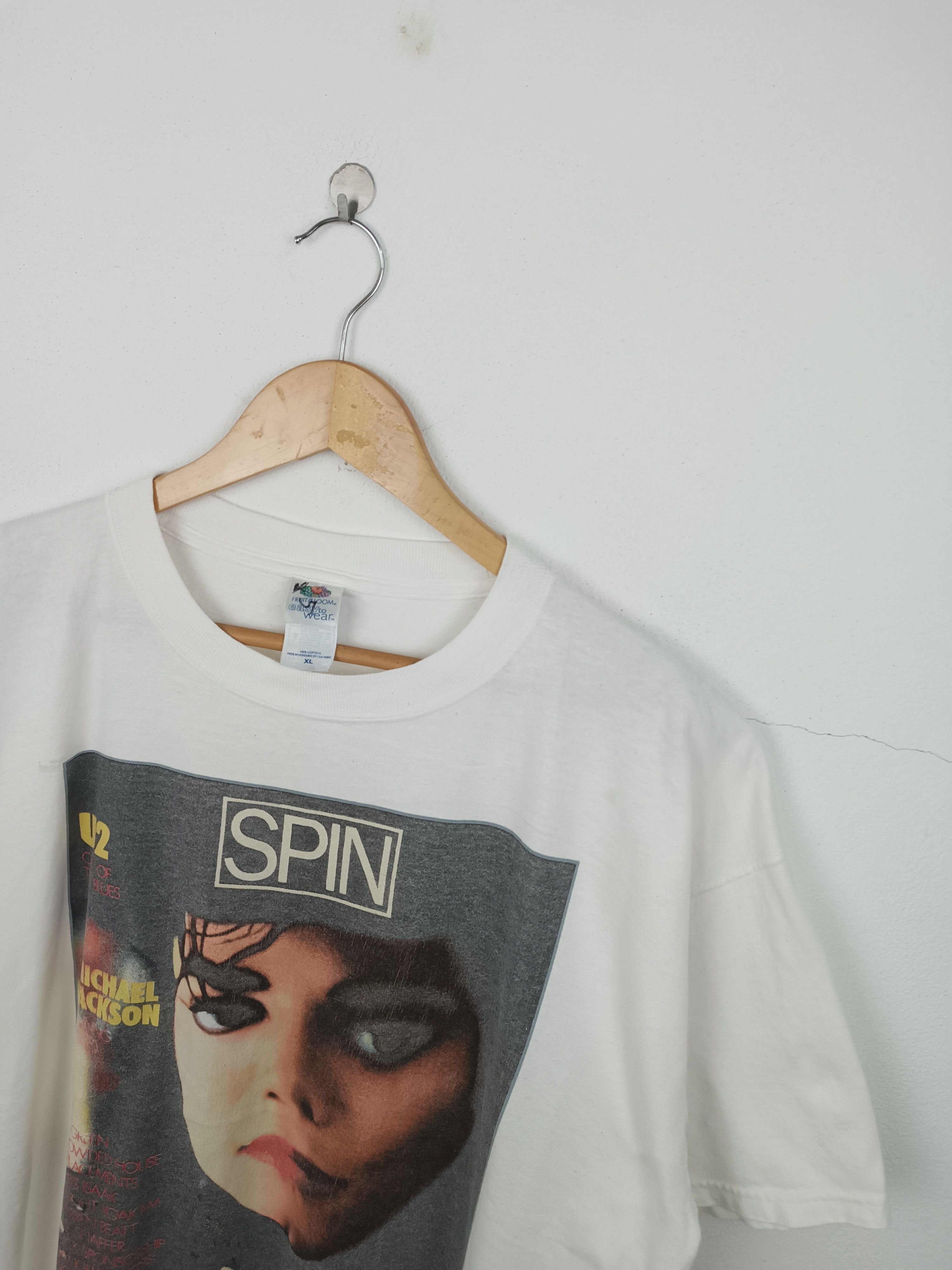Rap Tees VINTAGE Y2K SPIN MAGAZINE MICHAEL JACKSON FADED TEE POP Size US XL / EU 56 / 4 - 9 Thumbnail