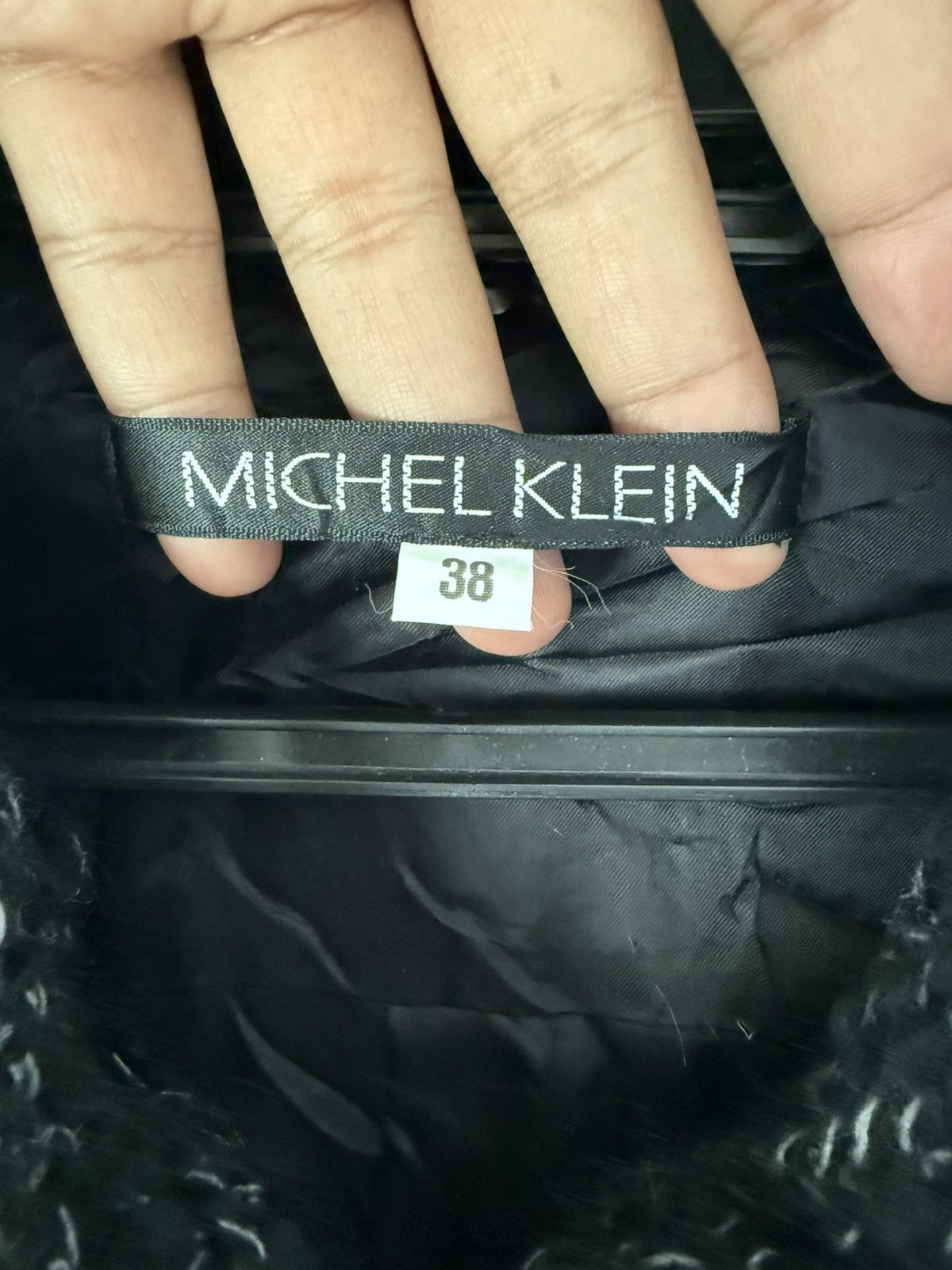 Michel Klein Michel Klein Knit Style Long Coat Black Double Pocket Size XS / US 0-2 / IT 36-38 - 7 Thumbnail