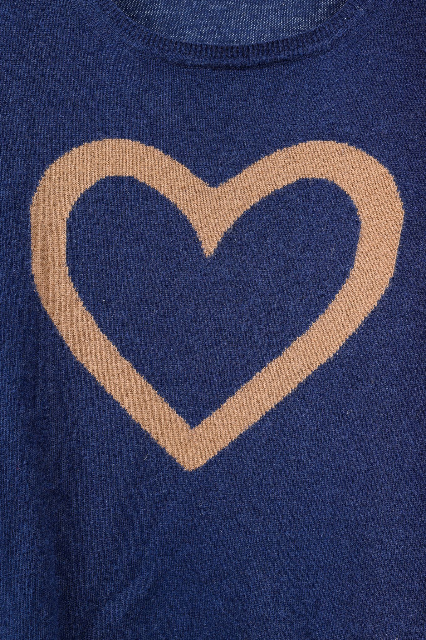 Love Moschino Love Moschino Dark-Blue Wool-Blend Heart Sweater Size M / US 6-8 / IT 42-44 - 8 Thumbnail