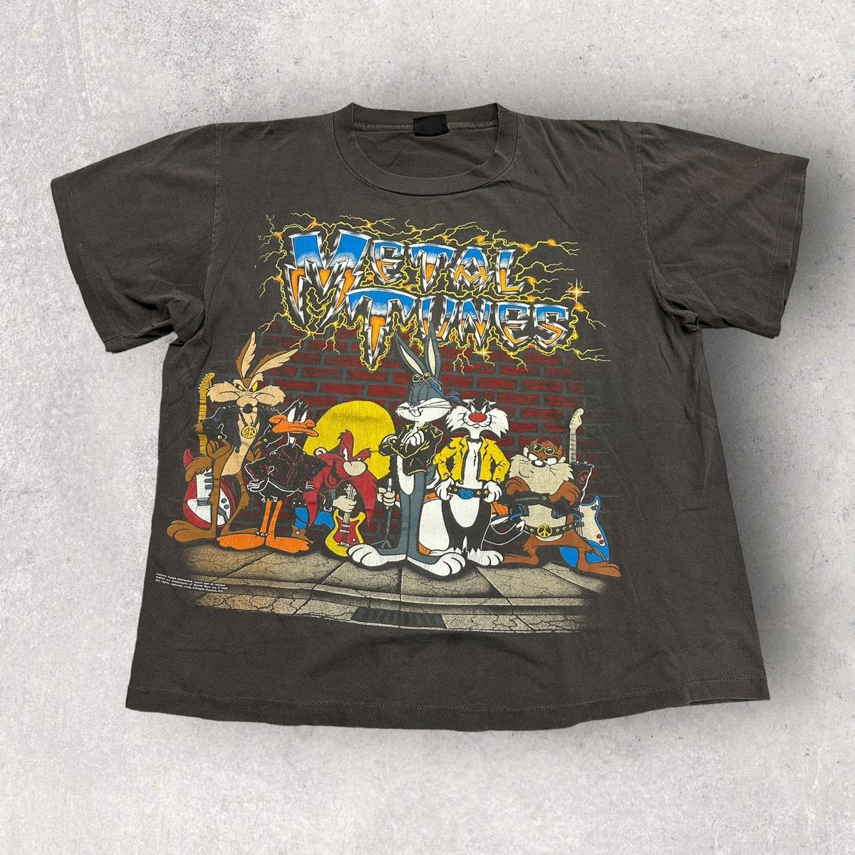 image of Changes x Vintage Looney Tunes Metal Tunes Tee in Black, Men's (Size XL)