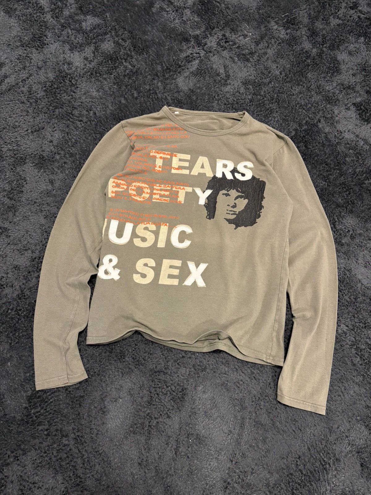 2000s Vintage Y2K Tears Poetry & Sex Longsleeve