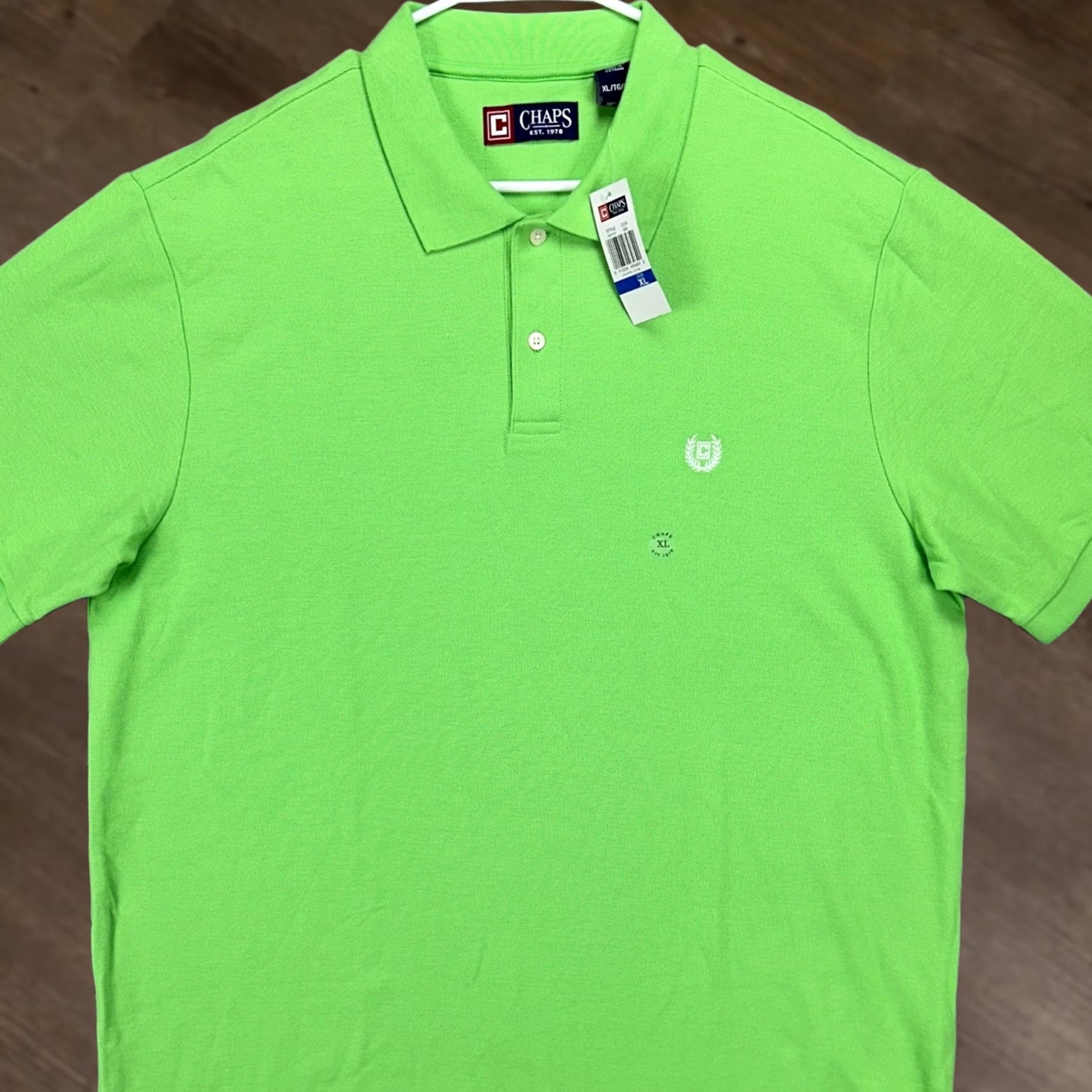 Chaps Chaps Polo Shirt XL Lime Green Rugby Logo Cotton Short Sleeve Casual NEW Mens Polo Shirt XL Lime Green Rugby Logo Cotton Short Sleeve Size US XL / EU 56 / 4 - 1 Thumbnail