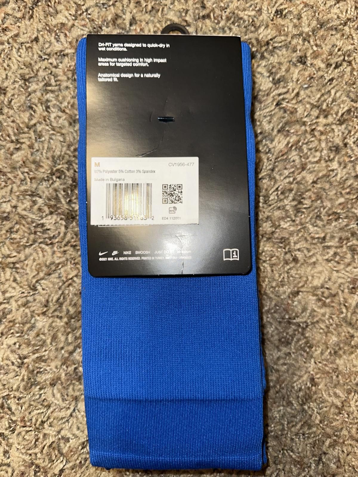 Nike Nike Matchfit Knee High Blue Team Socks Size ONE SIZE - 4 Thumbnail