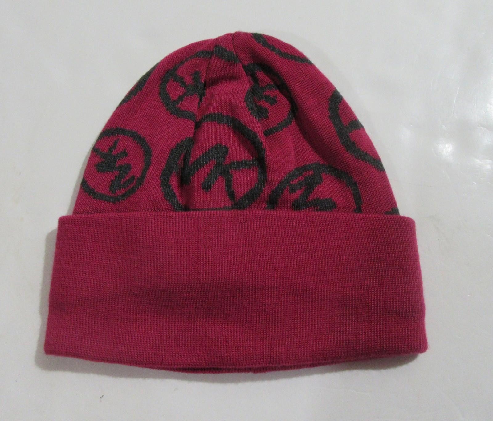 Michael Kors Michael Kors Classic Monogram Logo Beanie Hat Fuschia NWT Size ONE SIZE - 1 Thumbnail