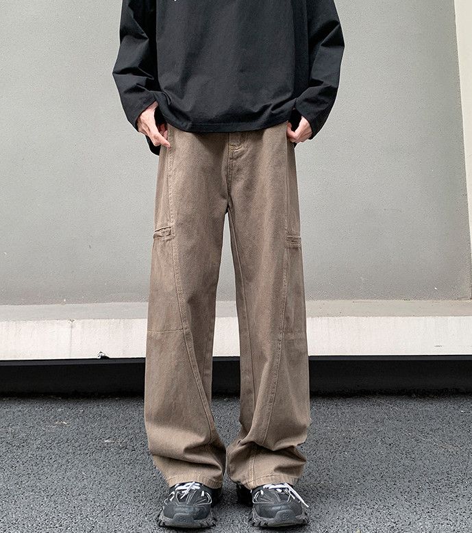 Japanese Brand Japanese retro workwear casual men's loose straight jeans Size US 32 / EU 48 - 1 Thumbnail