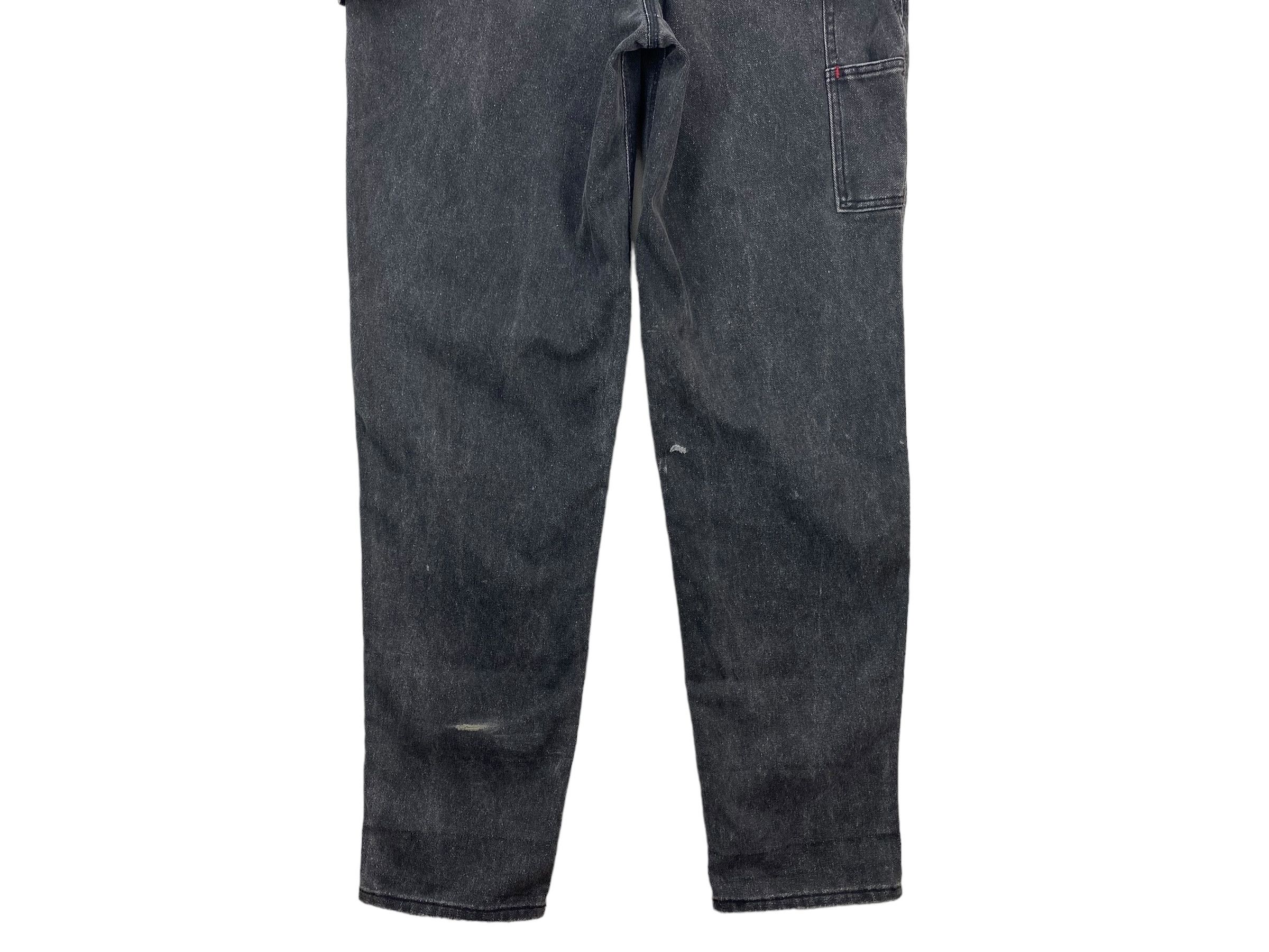 Cherokee × Vintage Cherokee Carpenter Bib Overalls Black Light Wash Jeans Size US 39 - 8 Thumbnail