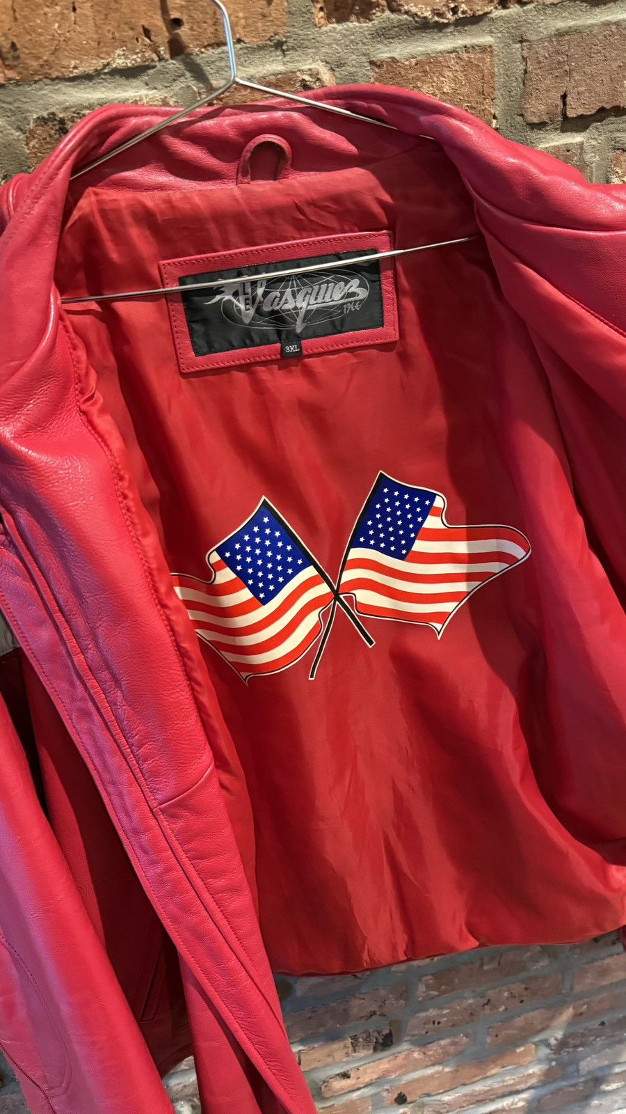 Vasque Vintage Vasque Red Leather Racing Jacket 90s Size US XXL / EU 58 / 5 - 4 Thumbnail