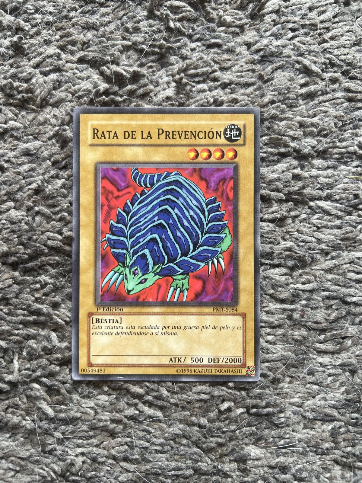 Vintage 1996 Konami Yu-Gi-Oh! Rata De La Prevención Card Size ONE SIZE - 1 Thumbnail