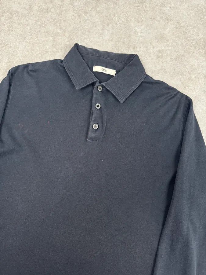 Prada 2000s Prada Navy Classic Longsleeve Polo Size US S / EU 44-46 / 1 - 5 Thumbnail