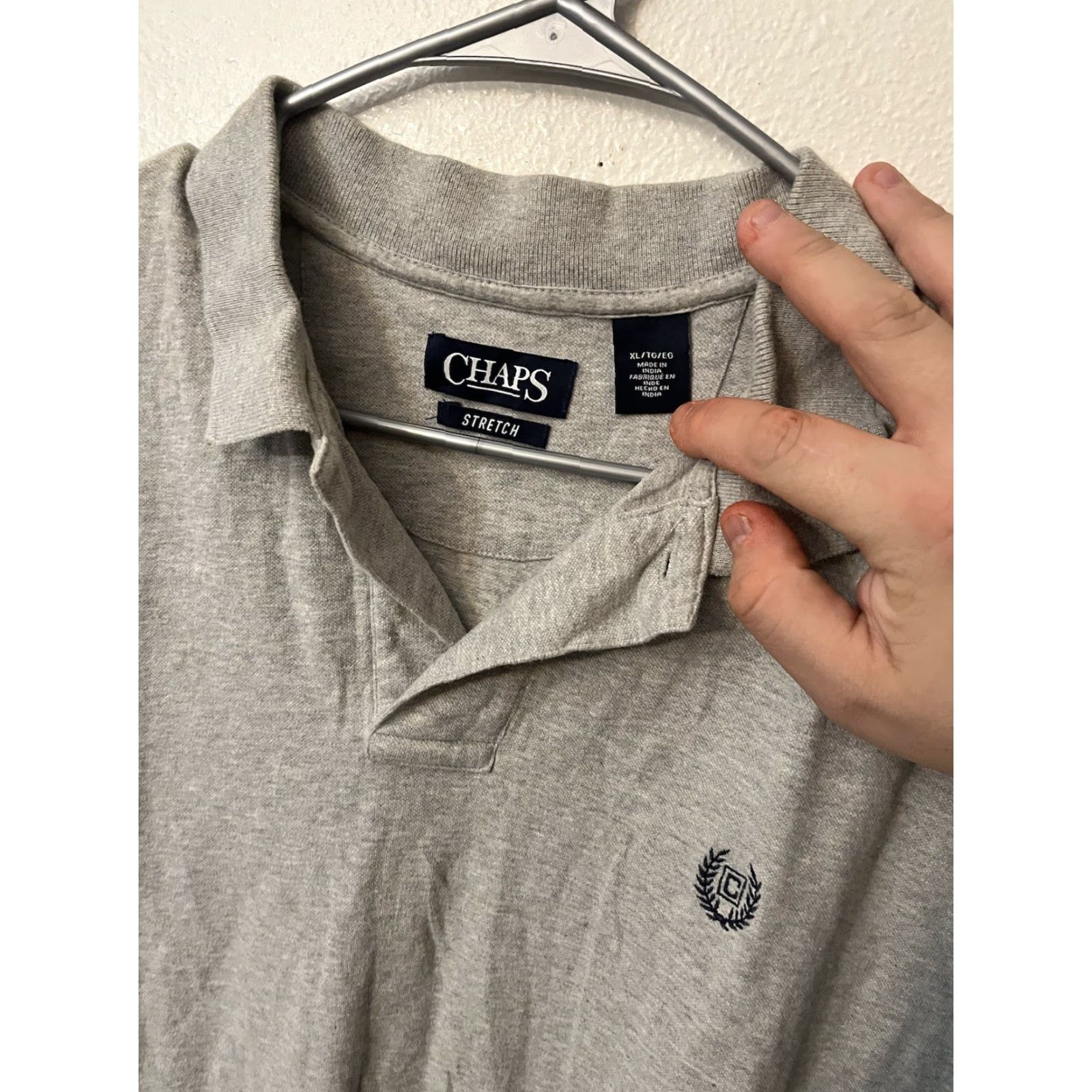 Chaps VINTAGE Chaps Polo Shirt Men XL Short Sleeve Gray 100% Cotton Logo Golf Size US XL / EU 56 / 4 - 3 Thumbnail