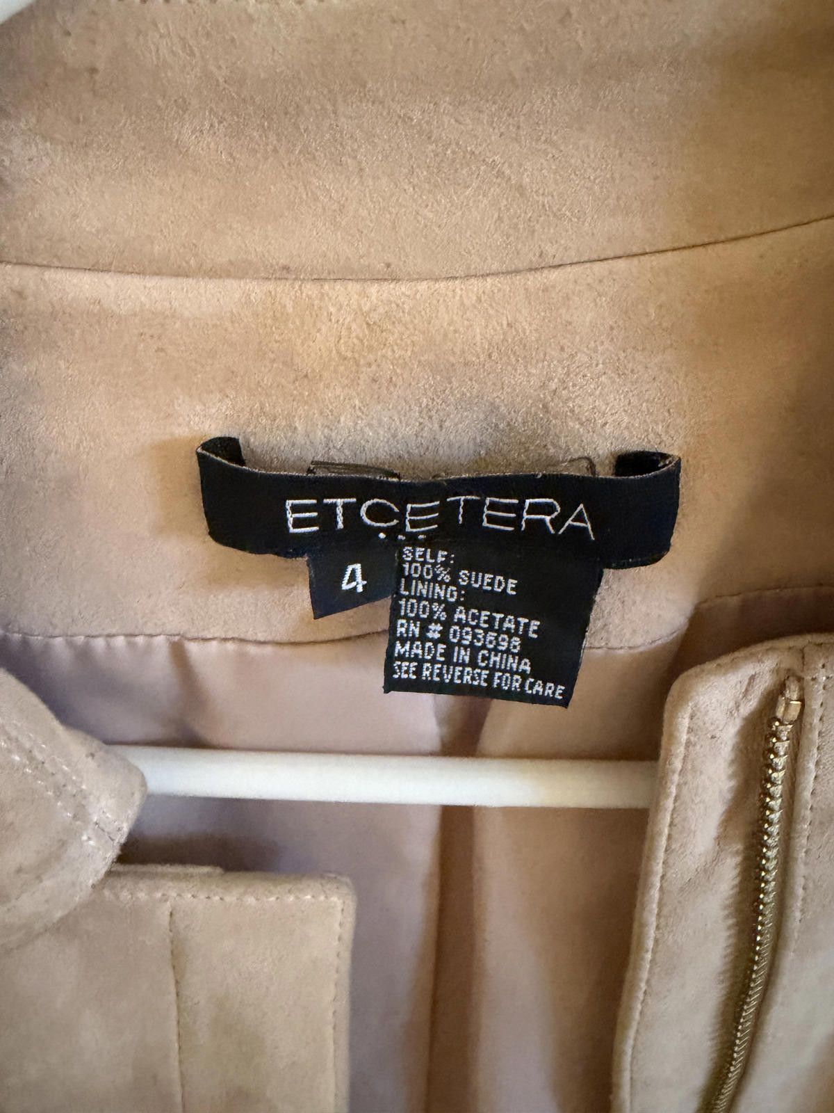 Other ETCETERA Pink/Beige Suede Jacket Size 4 Size S / US 4 / IT 40 - 3 Thumbnail