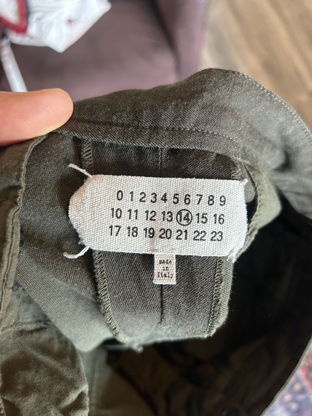 Maison Margiela Maison Margiela Dark Green Wool-Linen Blend Trousers Size US 34 / EU 50 - 10 Thumbnail