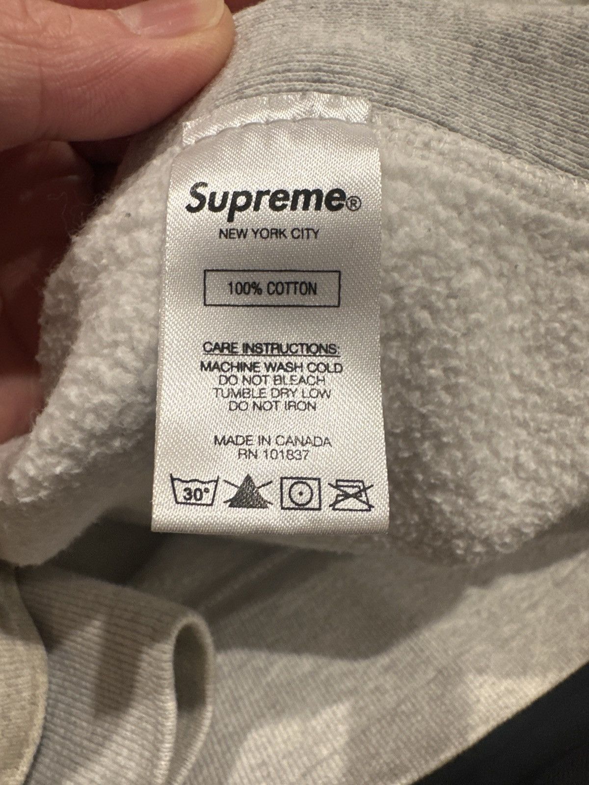 Supreme Supreme Men’s Hoodie -Grey Size US M / EU 48-50 / 2 - 7 Thumbnail