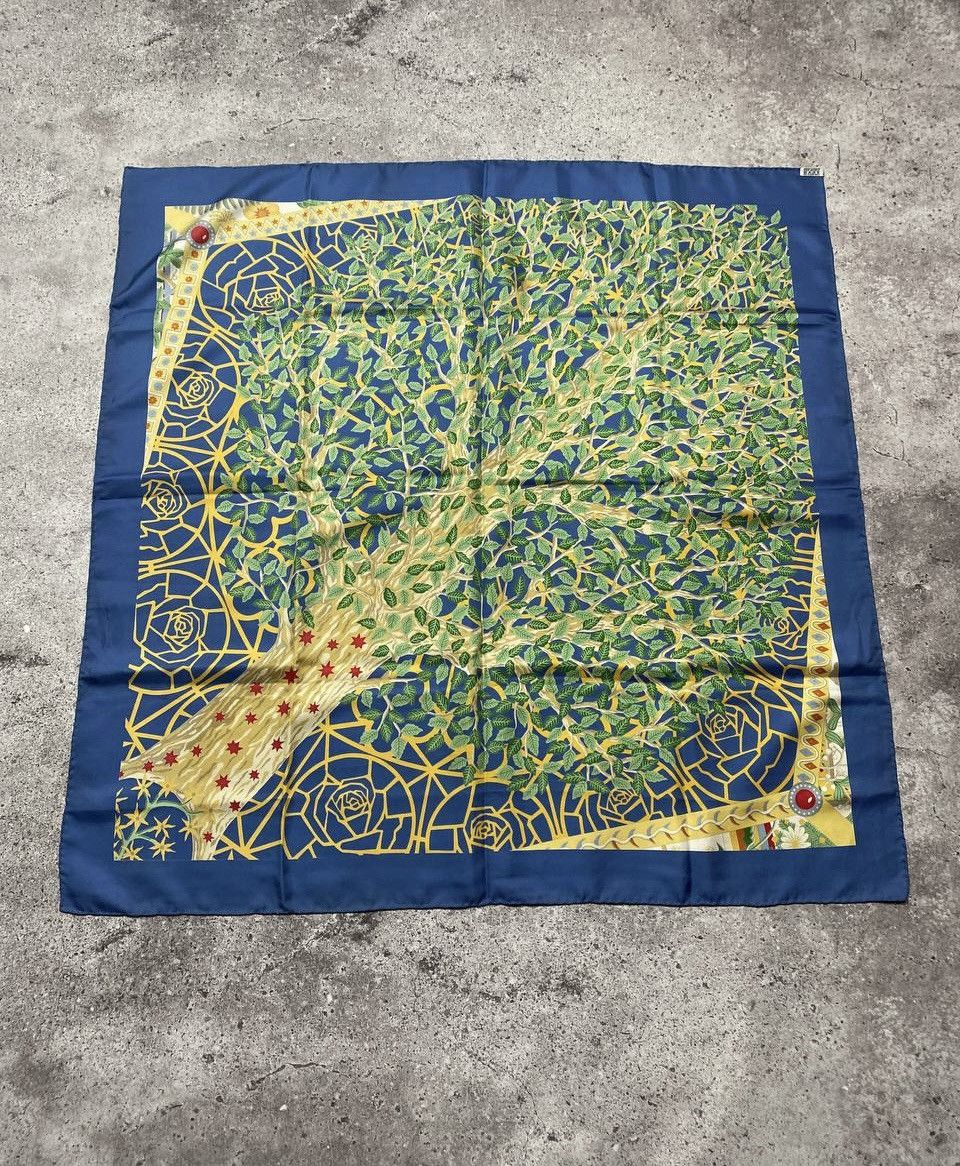 Hermes Vintage Hermes 90’s Axis Mundi Central Scarf Silk Ladies Size ONE SIZE - 16 Thumbnail