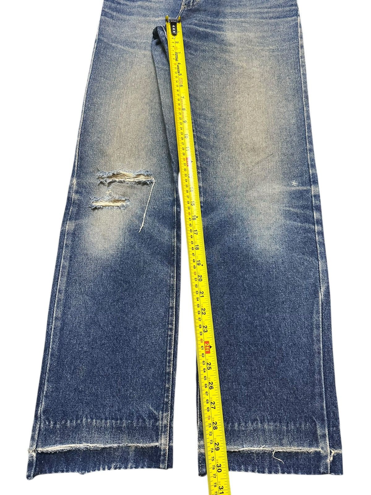 Lee Vintage 90s Lee Mud Wash Faded Whiskers Distress Style Jeans Size US 28 / EU 44 - 14 Thumbnail