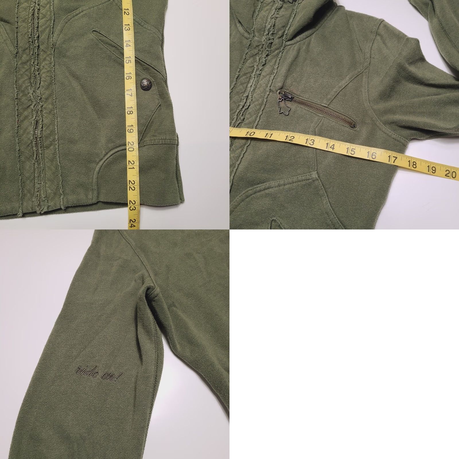 Fox Racing Fox Racing Moto-X Jacket Sweater Full Zip Olive Green Women's Size Small Size S / US 4 / IT 40 - 8 Thumbnail