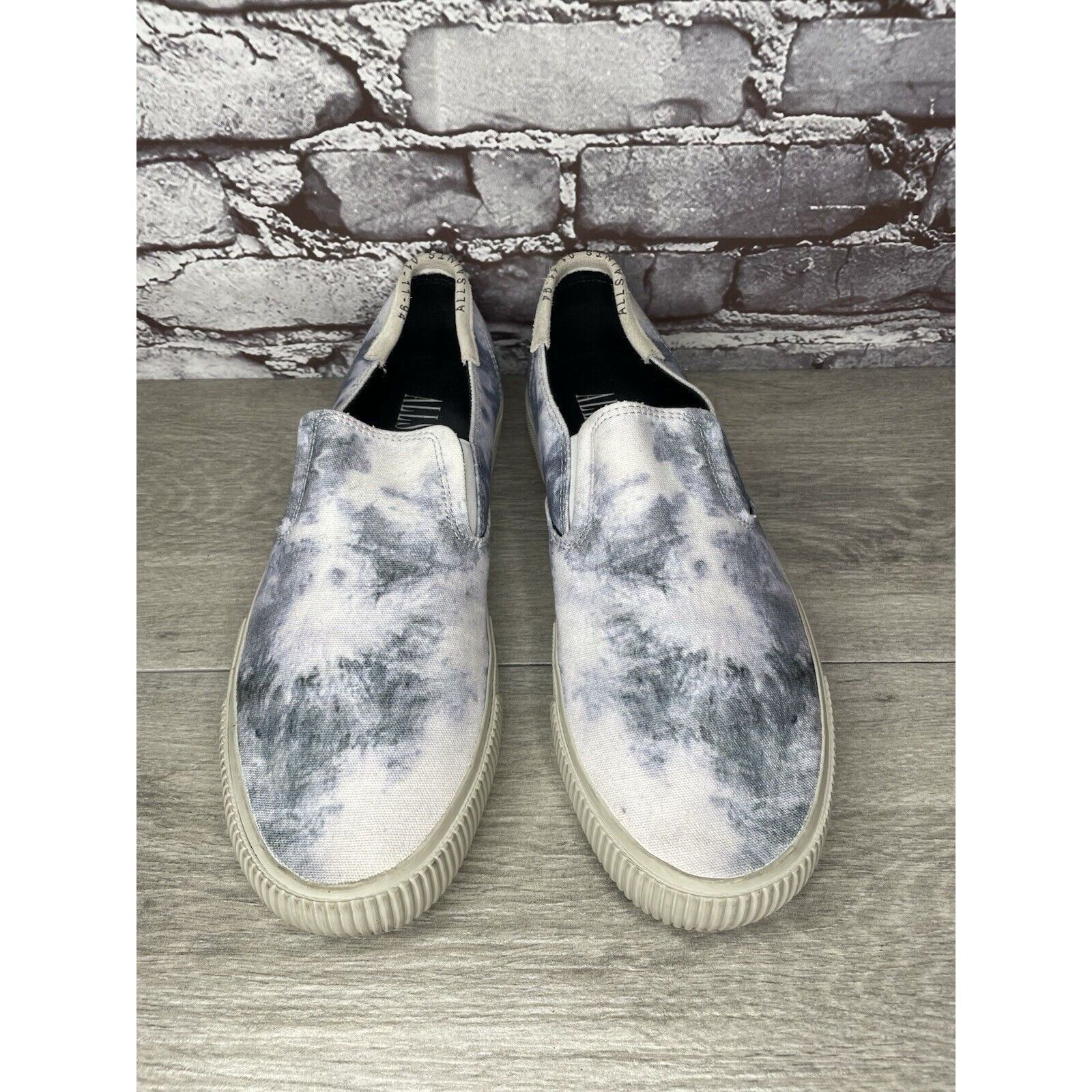 Allsaints All Saints Manny Blue White Tie Dye Canvas Slip On Casual Sh Size US 13 / EU 46 - 2 Thumbnail