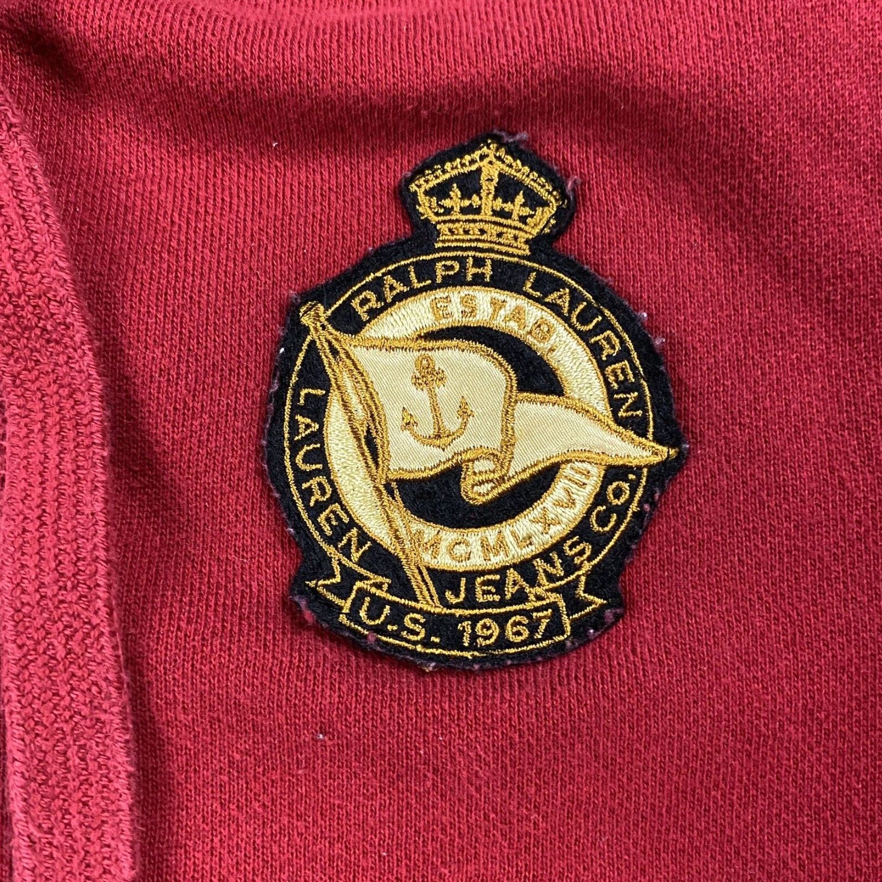 Ralph Lauren Ralph Lauren LRL Zip-Up Hoodie Sweatshirt Nautical Logo Red L Womens Size L / US 10 / IT 46 - 2 Thumbnail
