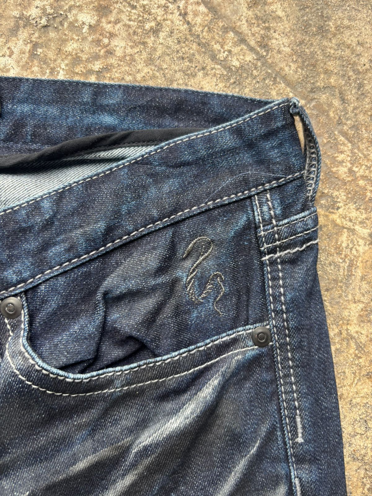 CIVARIZE 2000s Civarize Silver Claw Marks Bikers Jeans Size US 28 / EU 44 - 4 Thumbnail