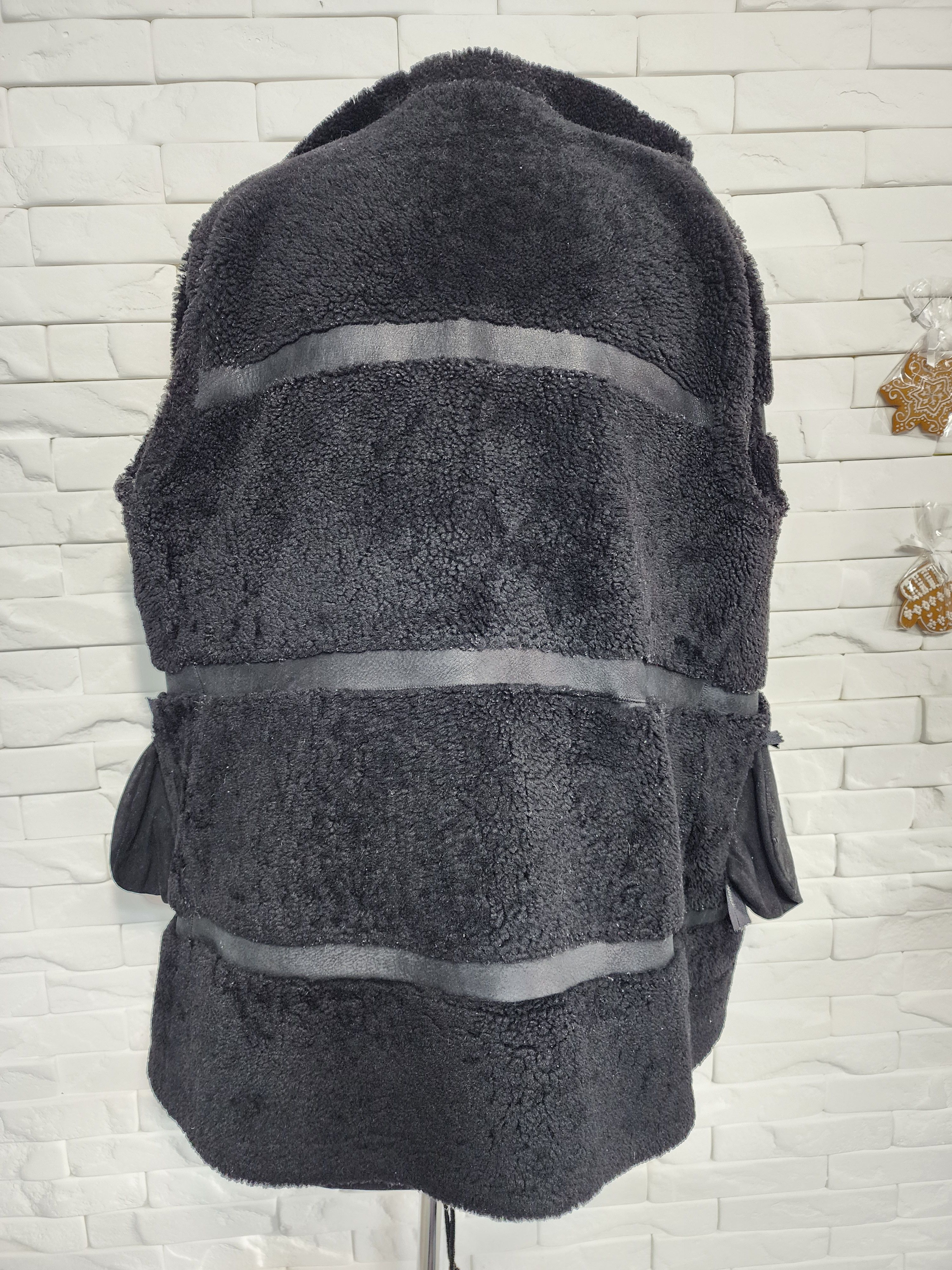 Furla Black Sheepskin Coat: Women's Genuine Fur Hooded Jacket Size L / US 10 / IT 46 - 7 Thumbnail