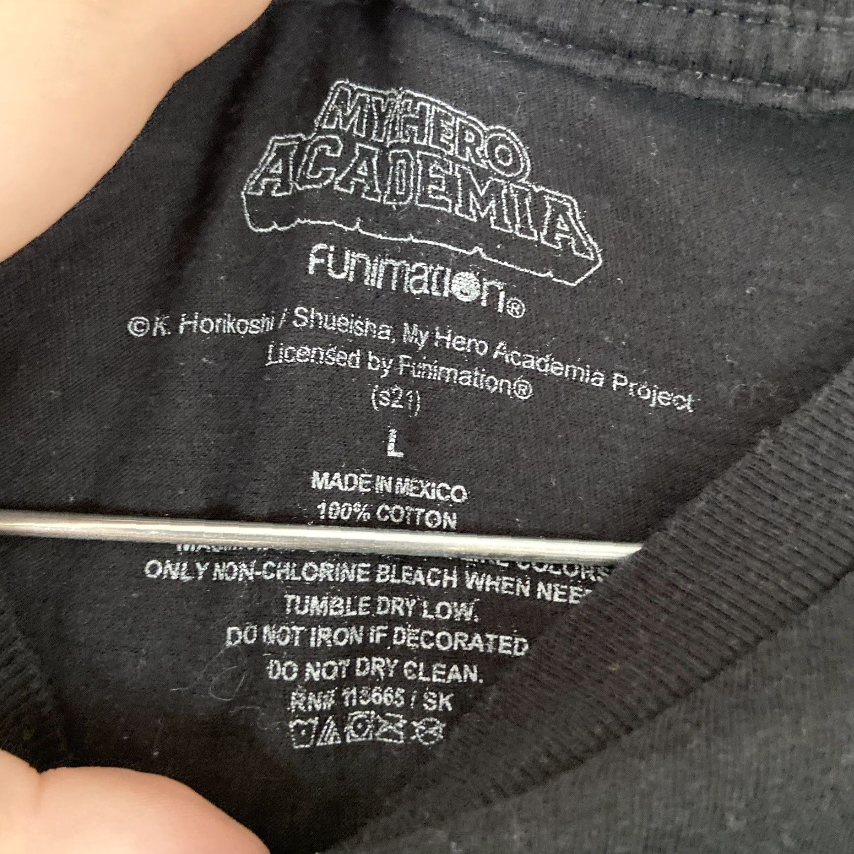 Vintage My Hero Academia Shirt Adult Large Black Short Sleeve Graphic Tee Size US 33 - 6 Thumbnail