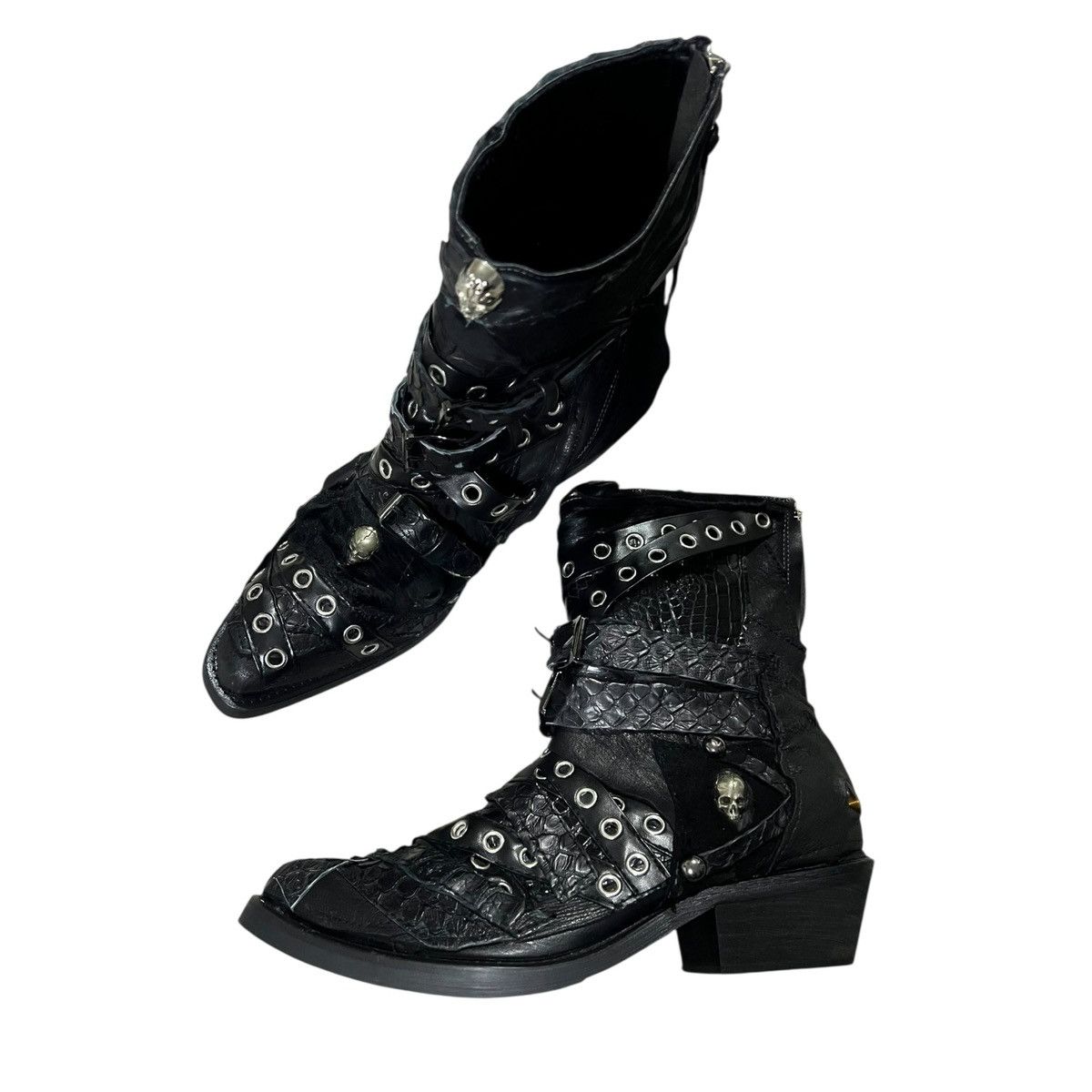 14th Addiction 1vfudie leather pony hair strap boots Size US 9 / EU 42 - 2 Thumbnail