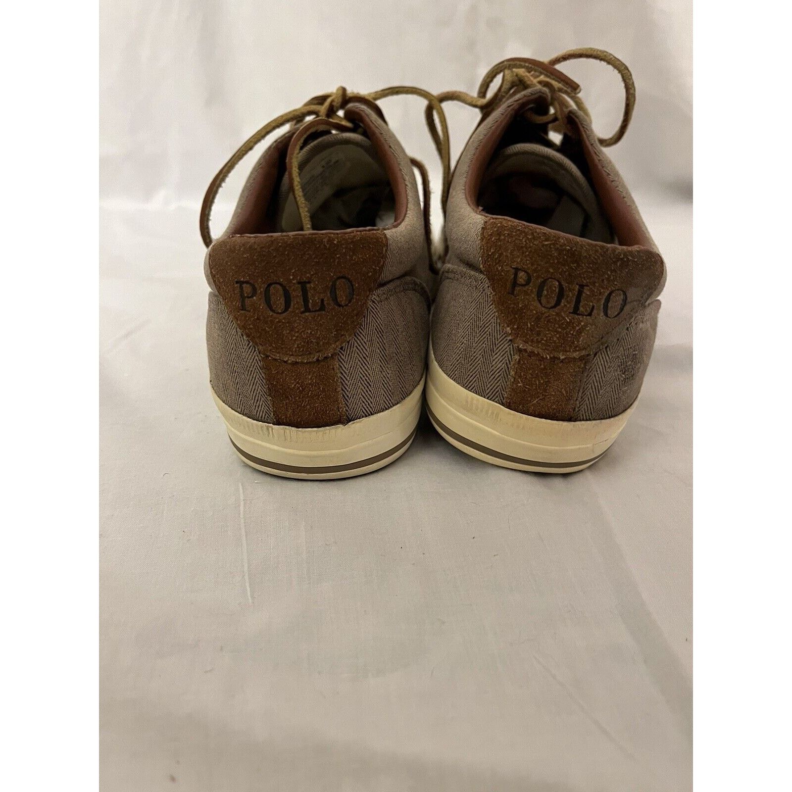 Polo Ralph Lauren POLO Ralph Lauren Shoes Mens 9.5D Brown Vaughn Canvas Size US 9.5 / EU 42-43 - 11 Thumbnail