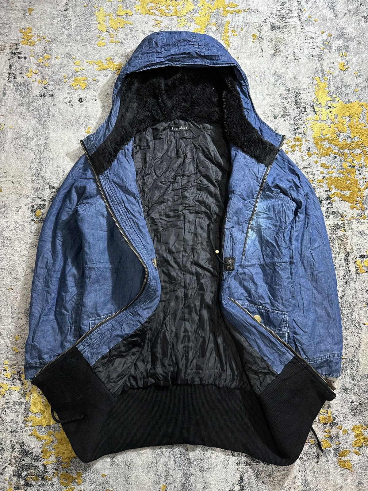 GOA 00s G.O.A LGB STYLE SORRIDERE WASHED MOHAIR HOODIE JACKET Size US XL / EU 56 / 4 - 4 Thumbnail