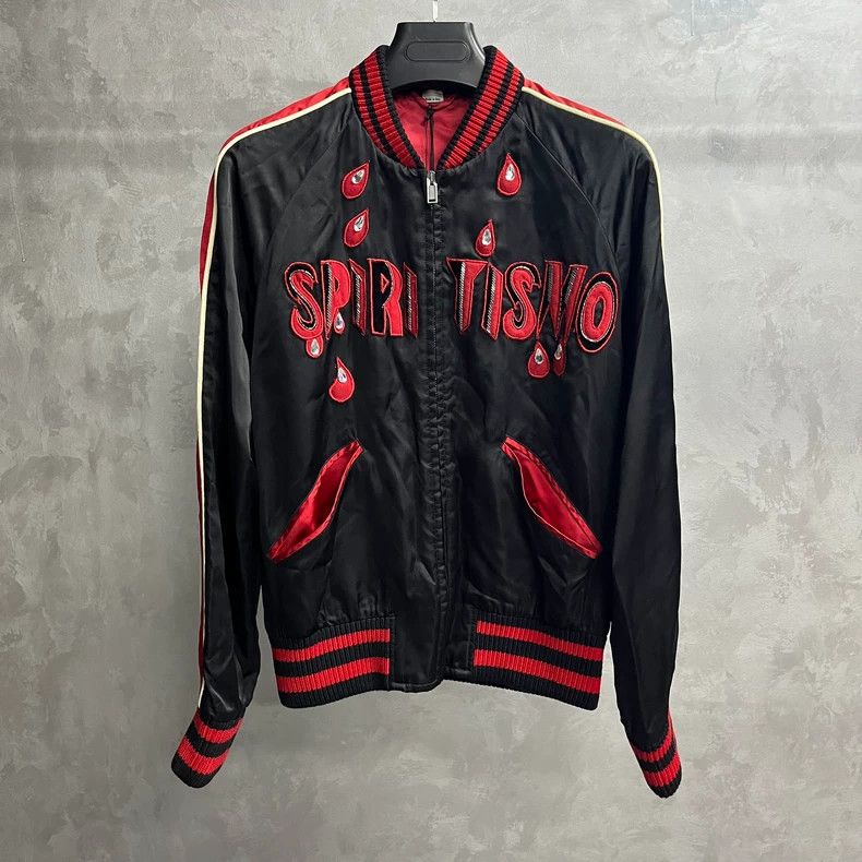 Gucci Gucci Logo silk bomber jacket 2501-Nextarrow Size US M / EU 48-50 / 2 - 1 Thumbnail
