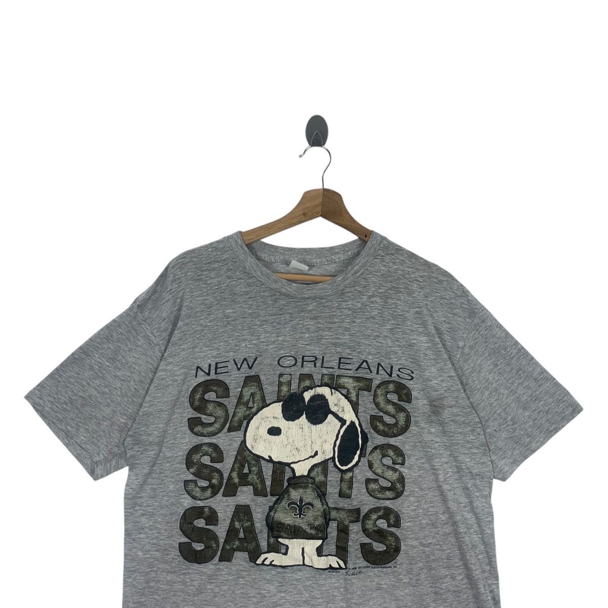 Vintage Vintage 70’ SNOOPY NEW ORLEANS Saints Rayon Tee Shirt Top Size US S / EU 44-46 / 1 - 2 Thumbnail