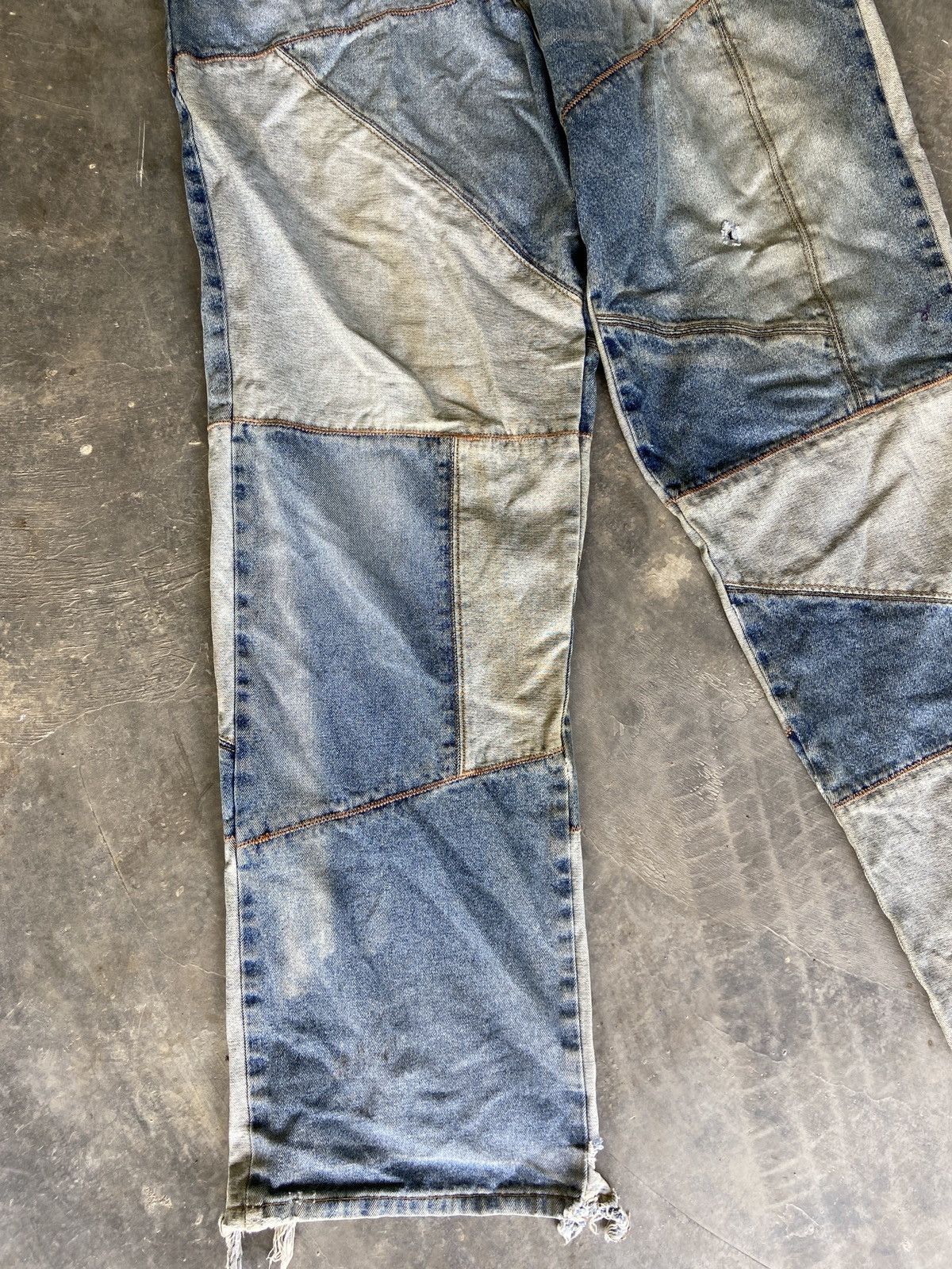 Hysteric Glamour × Japanese Brand Baggy Patchwork Denim Kapital Inspired Size US 35 - 4 Thumbnail