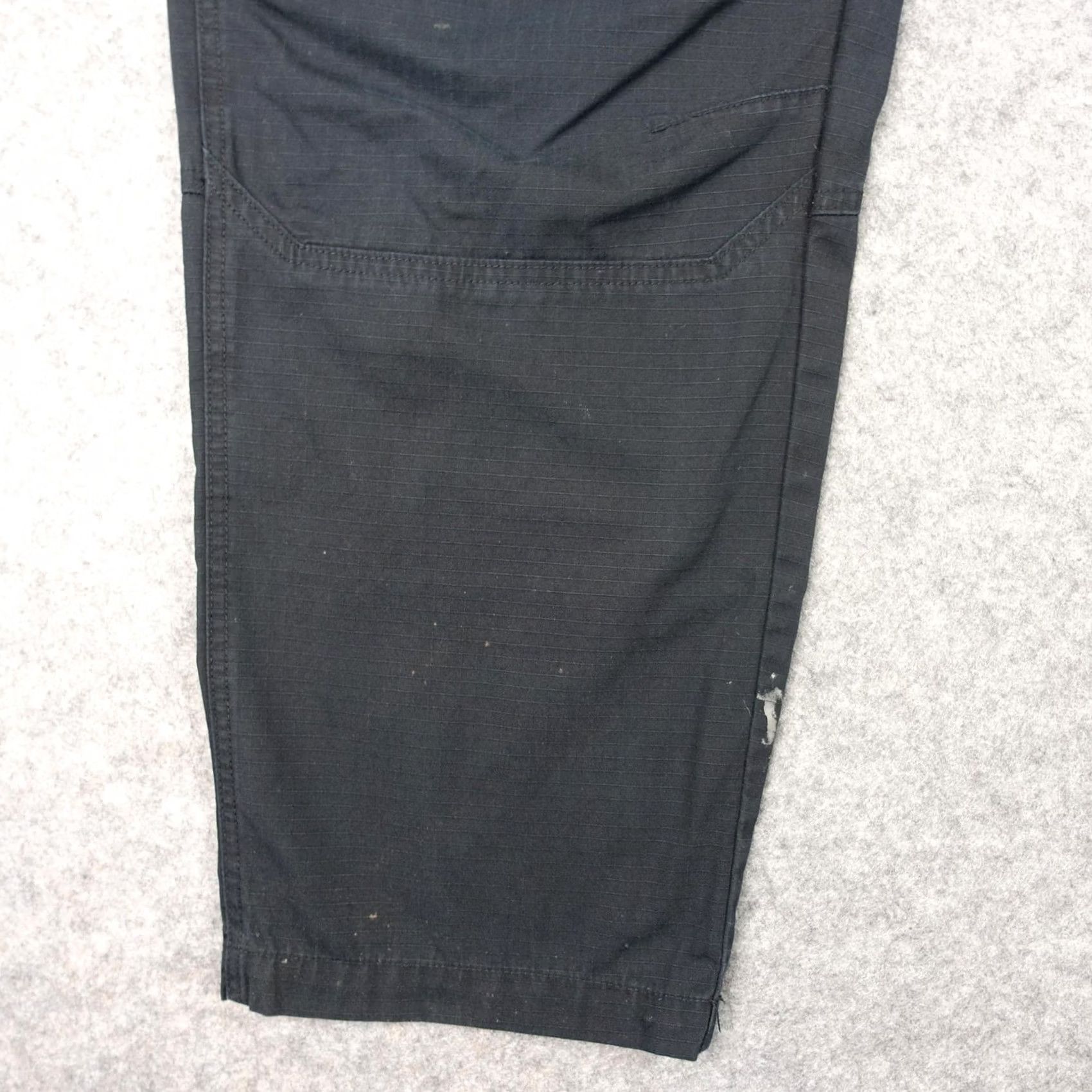 Vintage CQR Cargo Pants Mens 35x29 Black Tactical Workwear Elastic Waist Pockets Utility Pants Straight 29in Inseam Mens Regular Size US 35 - 7 Thumbnail