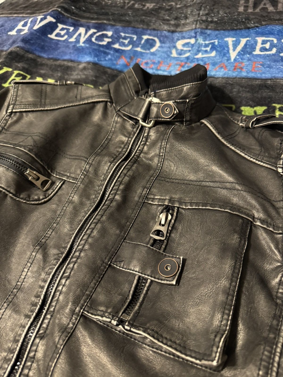 Other Dixon Leather Cow Biker Jacket Size US M / EU 48-50 / 2 - 2 Thumbnail