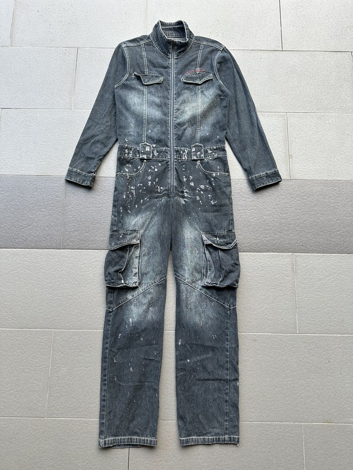 LOWBOX 2000s Lowbox American Work Style Denim Coveralls Size US 32 / EU 48 - 7 Thumbnail