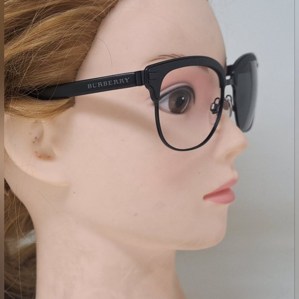 Burberry Burberry Women's Sunglasses Frames Only Round Black Matte B Size ONE SIZE - 3 Thumbnail