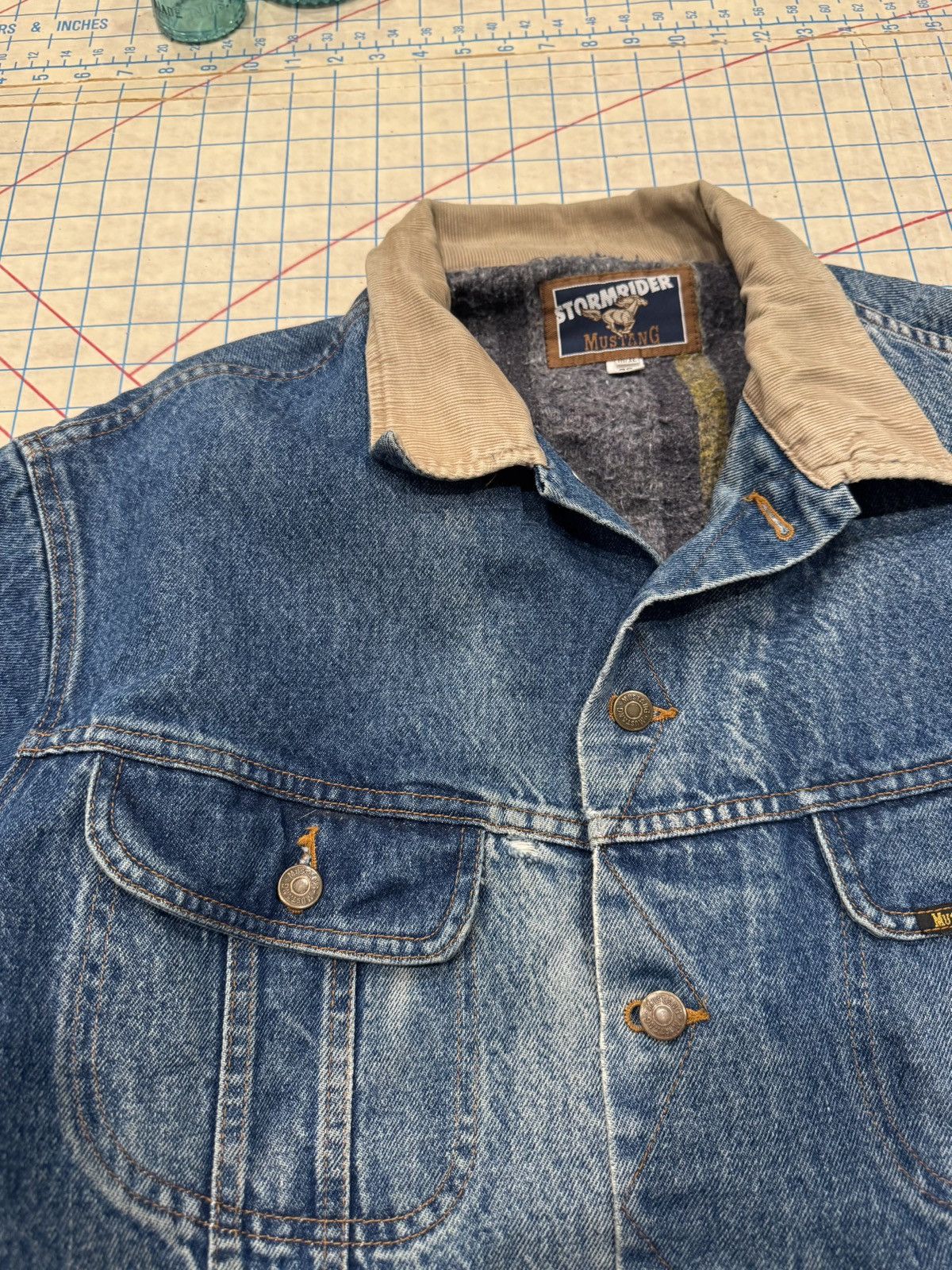 Mustang Vintage Mustang Storm Rider Denim Jacket Blanket Lined XL Size US XL / EU 56 / 4 - 10 Thumbnail