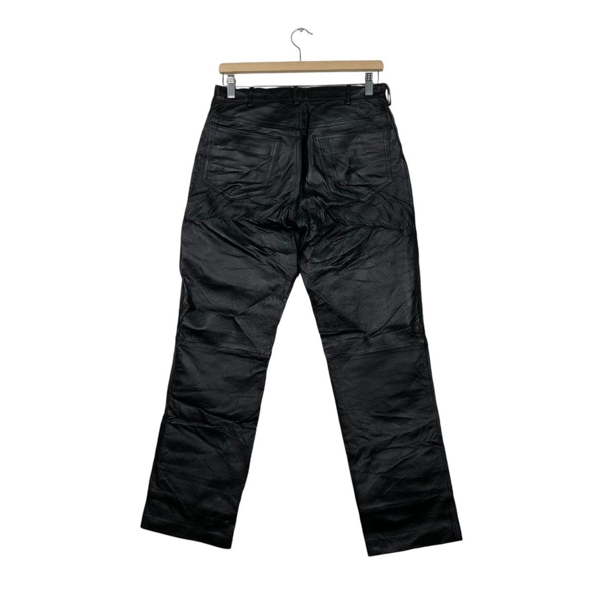 Genuine Leather × Japanese Brand × Vintage 🔥VINTAGE BIKER GENUINE LEATHER PANTS VOLCANO ISSEY MIYAKE Size US 30 / EU 46 - 8 Thumbnail