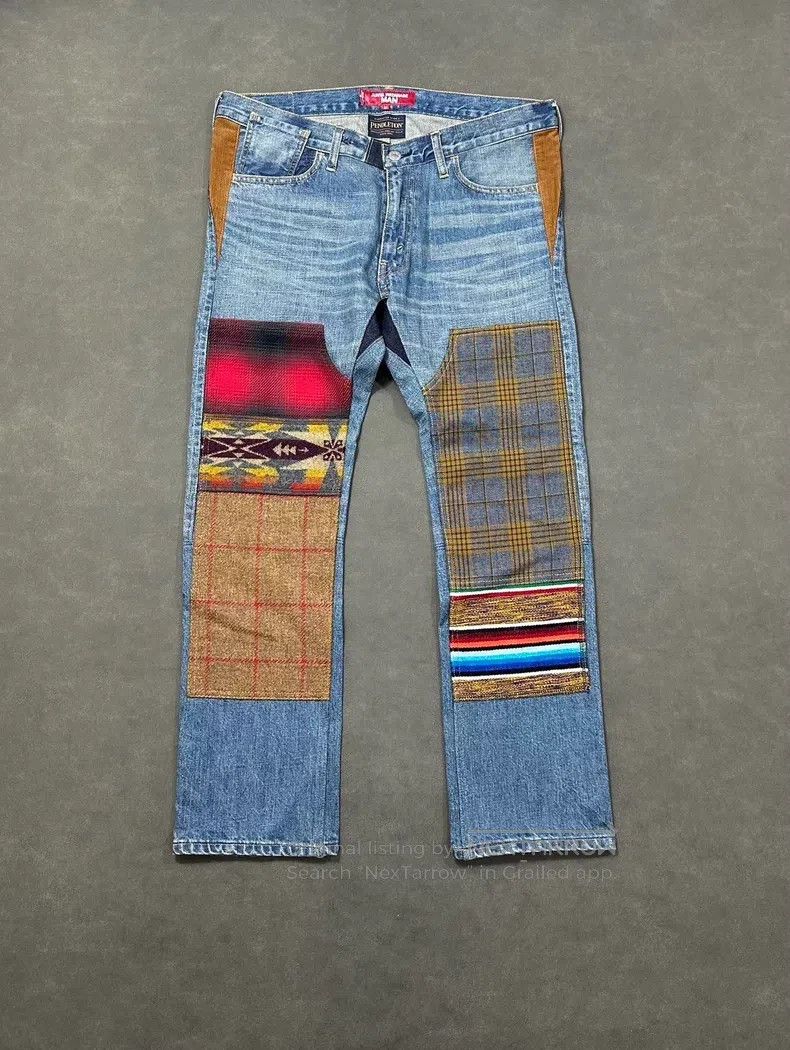 Junya Watanabe Junya Watanabe size M Patchwork Denim Pants Size US 27 - 1 Thumbnail