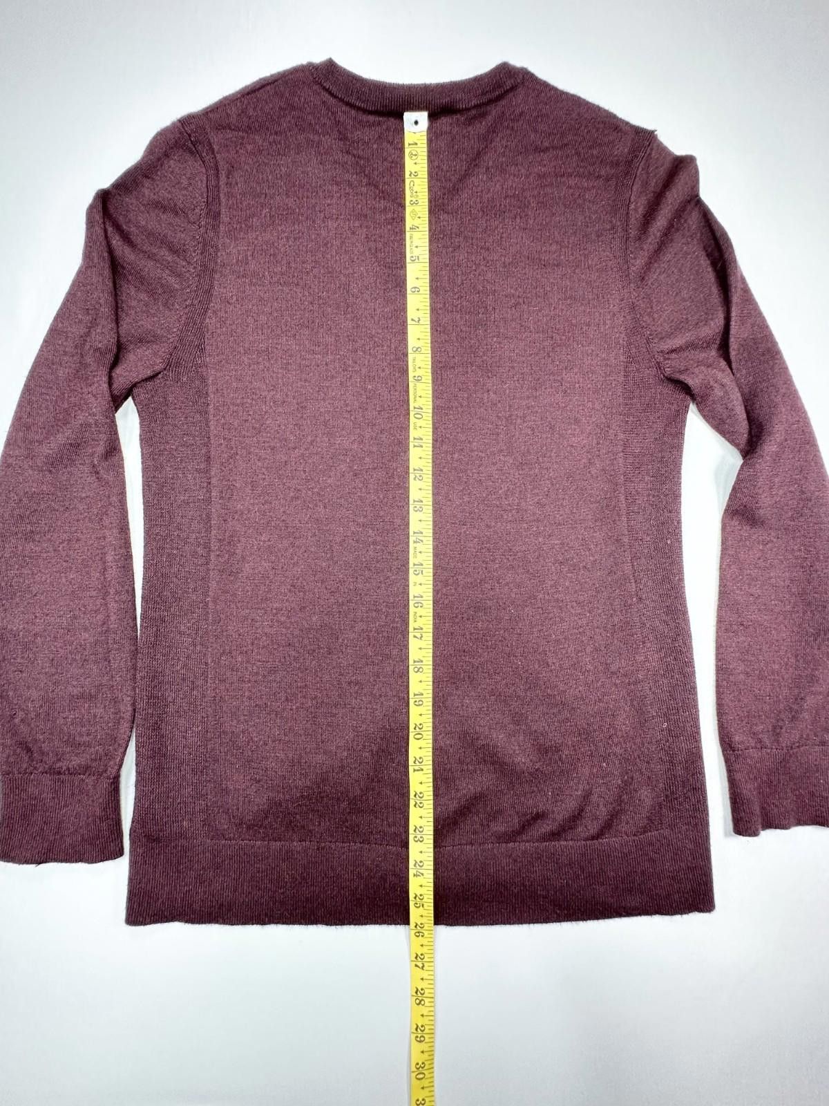 Express Express Merino Wool Blend Pullover V-Neck Sweater Mens Red M Size US M / EU 48-50 / 2 - 3 Thumbnail