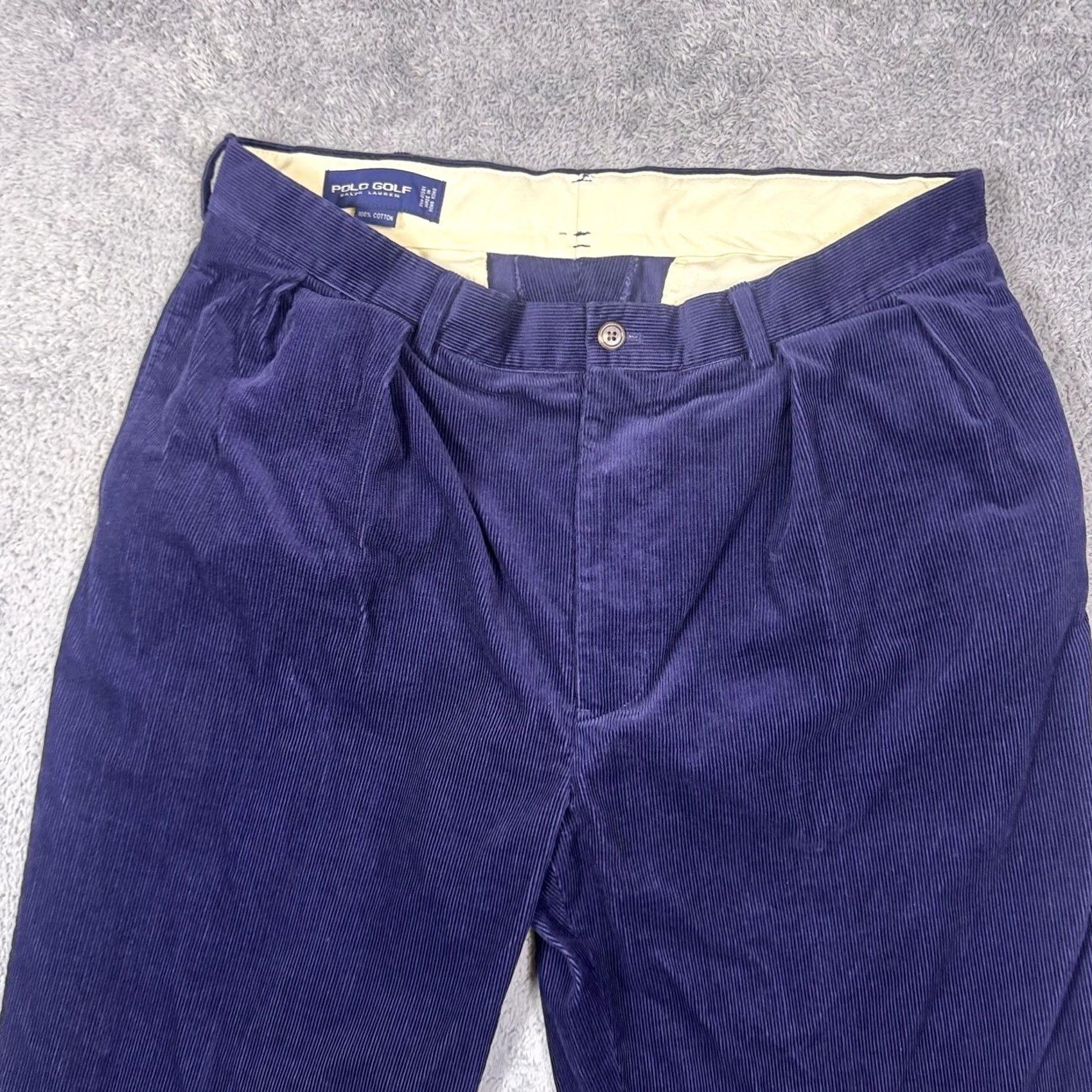 Polo Ralph Lauren Polo Ralph Lauren 90s Corduroy Chino Pants Men 36x34 - Golf Crest Wale VTG - Sale (Blue - 90s) Size US M / EU 48-50 / 2 - 3 Thumbnail
