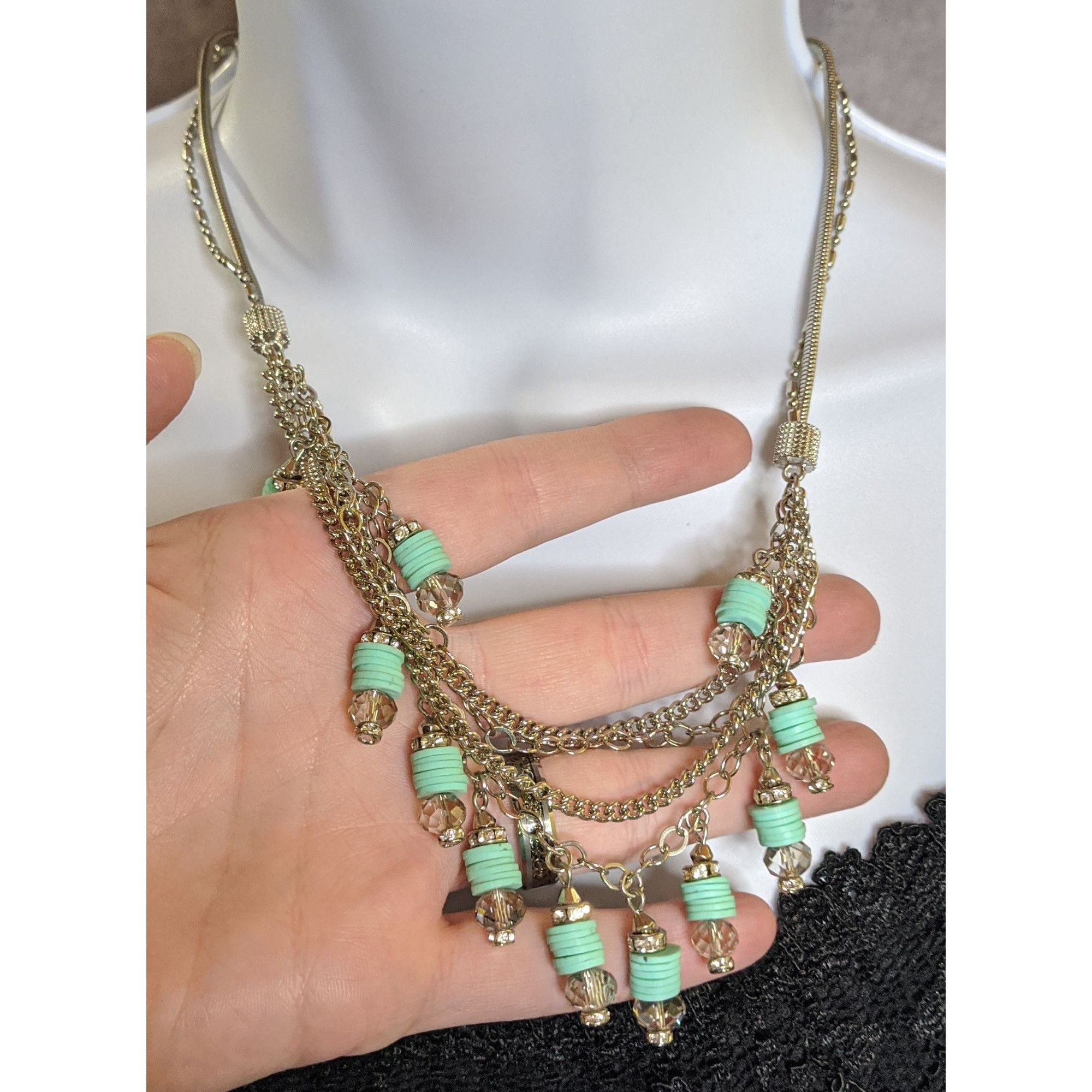 Vera Wang Simply Vera Vera Wang Finge Silver-Tone Layered Necklace Wit Size ONE SIZE - 7 Thumbnail