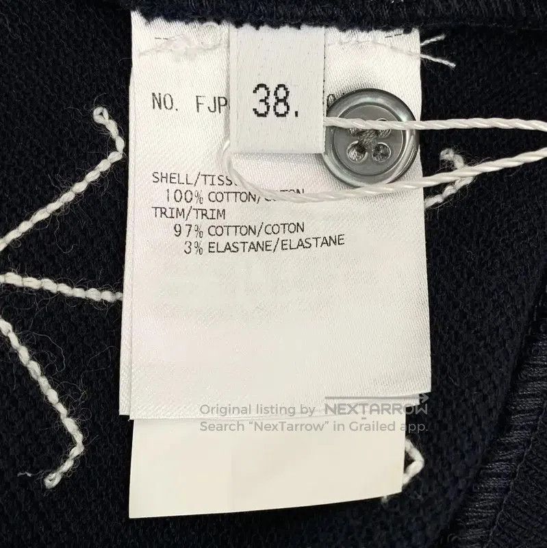 Thom Browne Thom Browne Women's Navy Cotton T-Shirt . Size S / US 4 / IT 40 - 7 Thumbnail