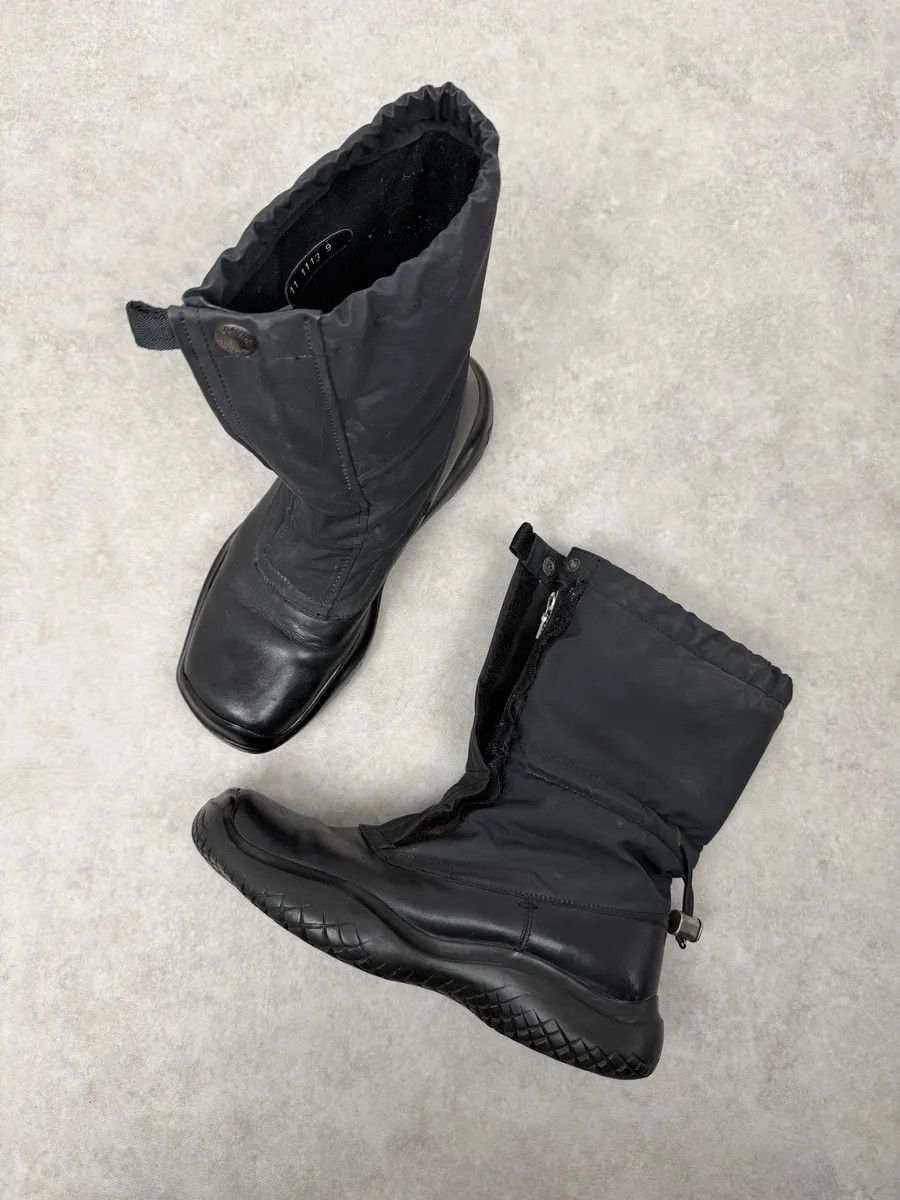 Prada FW1999 Prada Black Hybrid Leather Boots Size US 10 / EU 43 - 14 Thumbnail