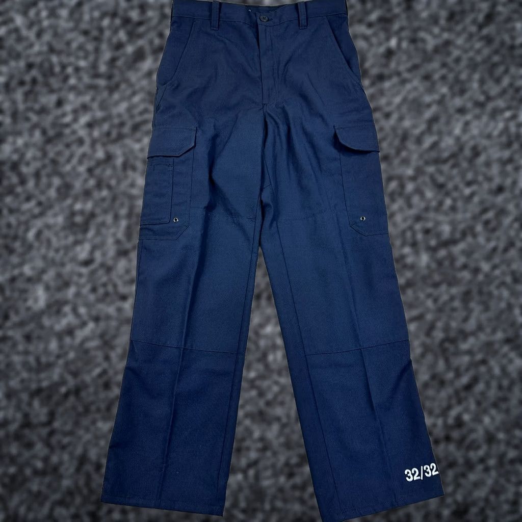Vintage Lion BDU Nomex Pants Men 32x32 Navy Blue Cargo Workwear Size US 32 / EU 48 - 1 Thumbnail